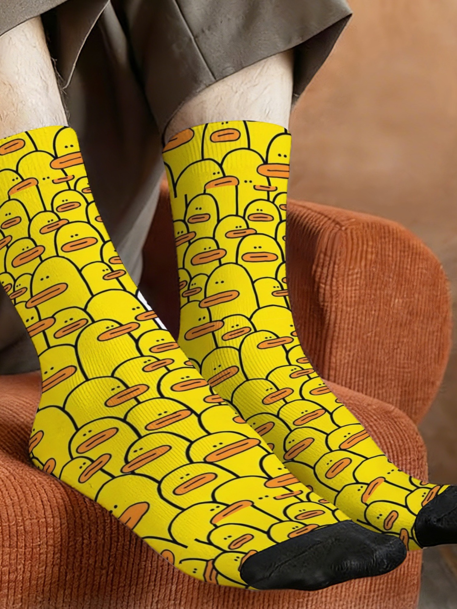 "Go Bananas" Men's Fun Boxer Briefs & Duck Socks Gift Set | Novelty Underwear Bundle