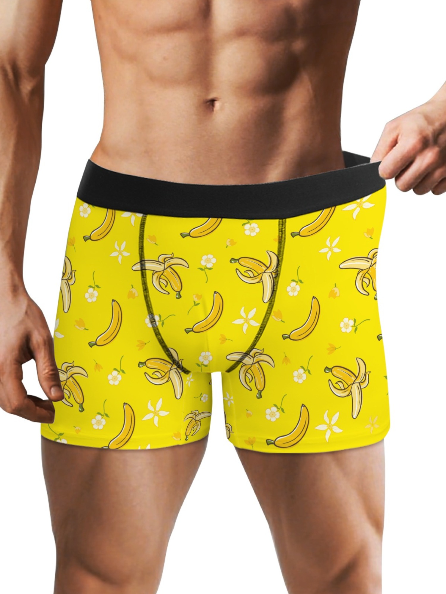 "Go Bananas" Men's Fun Boxer Briefs & Duck Socks Gift Set | Novelty Underwear Bundle