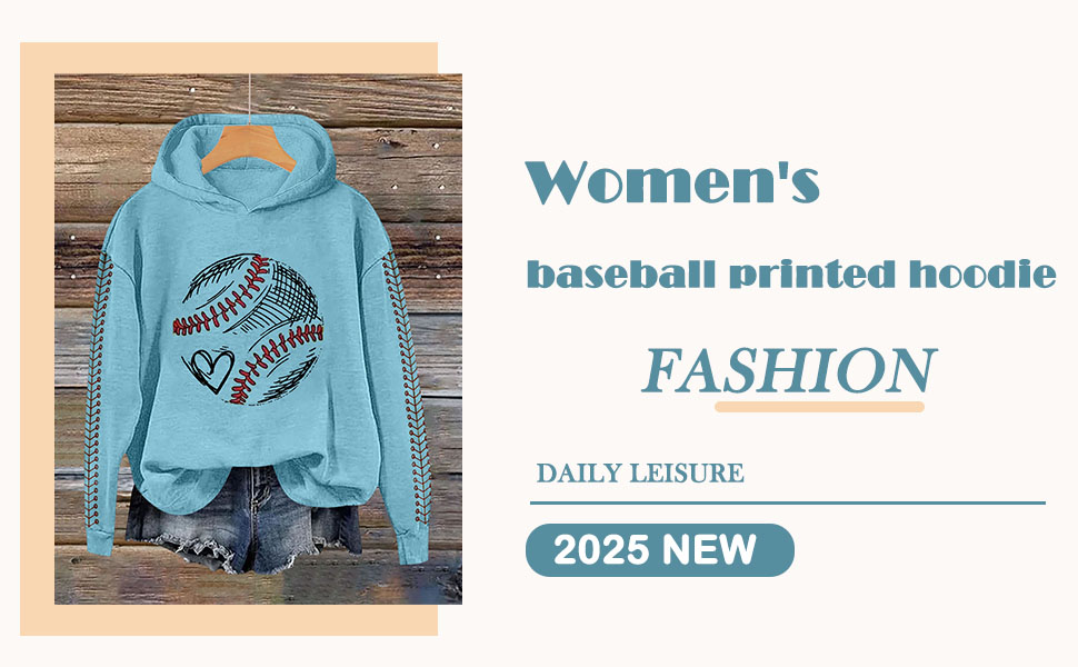 Heart Baseball Mom Hoodie For Women