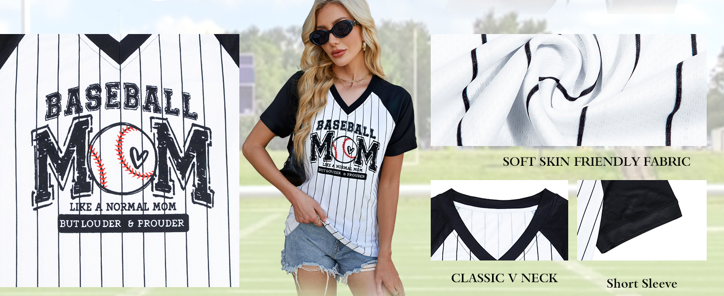 baseball mom shirt for women