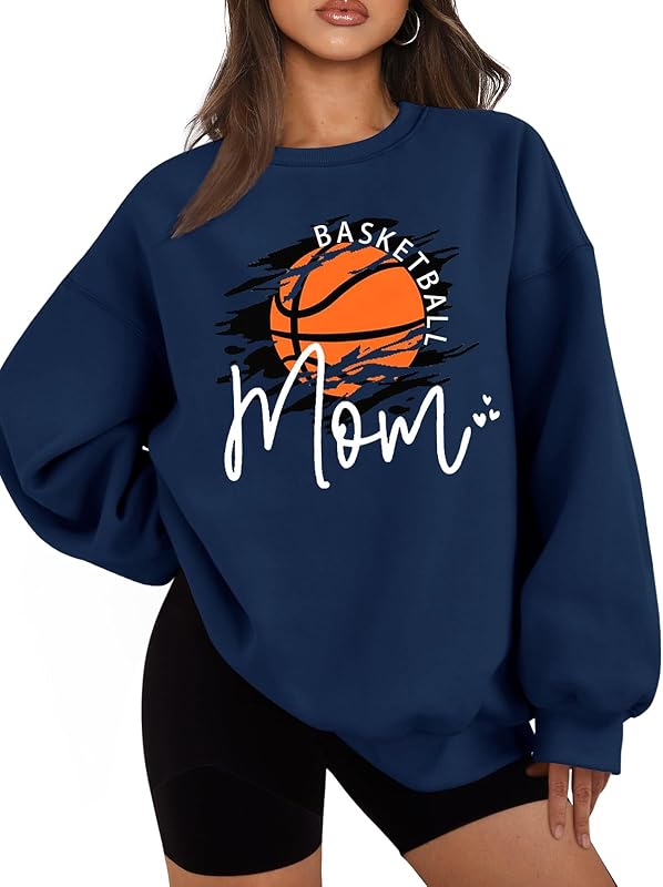 Mama Sweatshirt Long Sleeve Cheer Mom Shirt for Baseball Football Soccer Baketball Dance Sport Pullover Tops