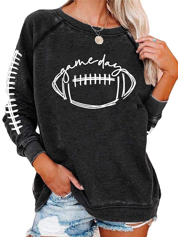 Womens Long Sleeve Shirt Pullover Tops, Loose Casual Crewneck T-Shirt Lightweight Sweatshirt