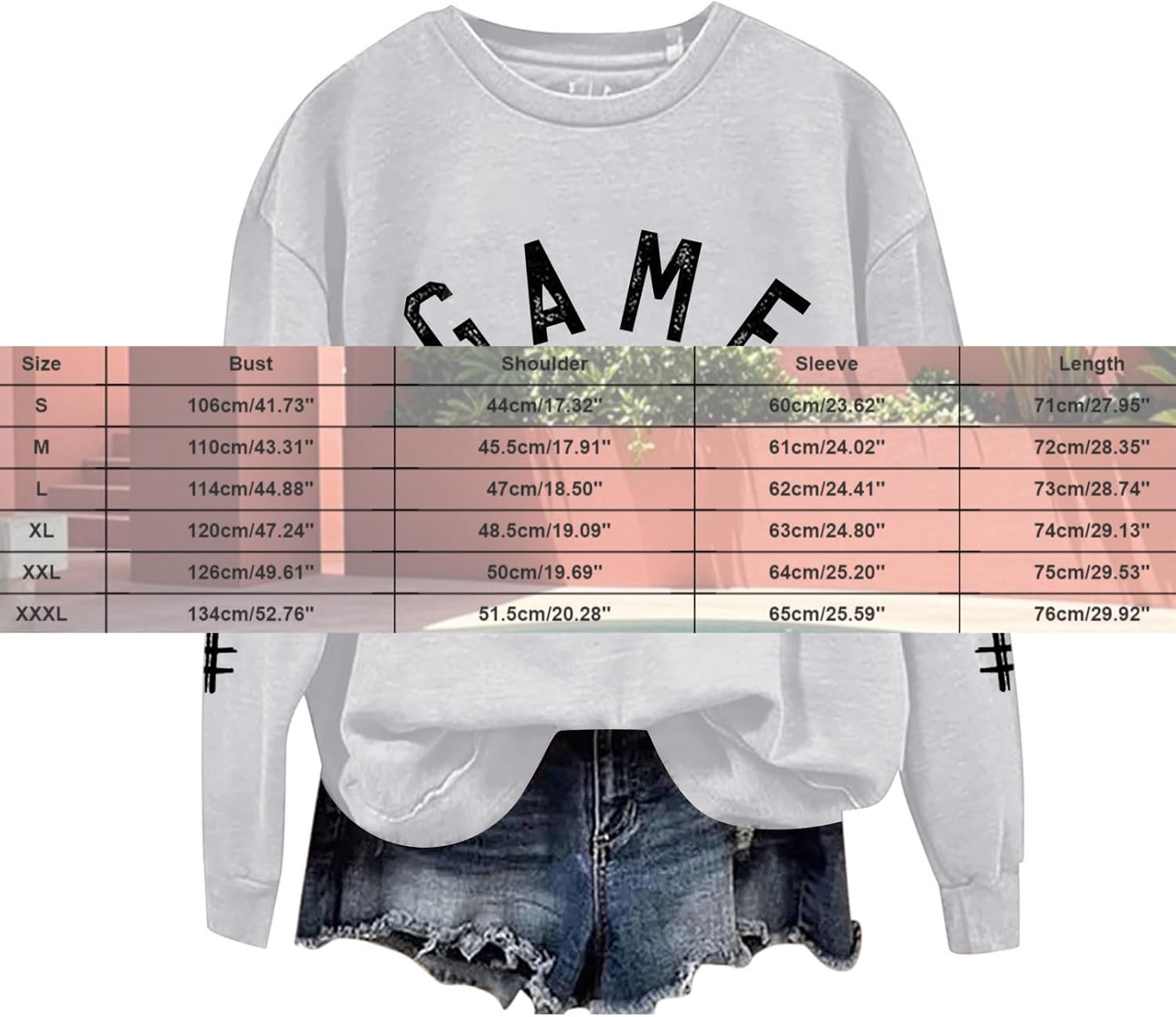 Game Day Football Sweatshirts For Women - Long Sleeve Football Shirts, Cute Cheer Mom Shirt, Crewneck Pullover Tops