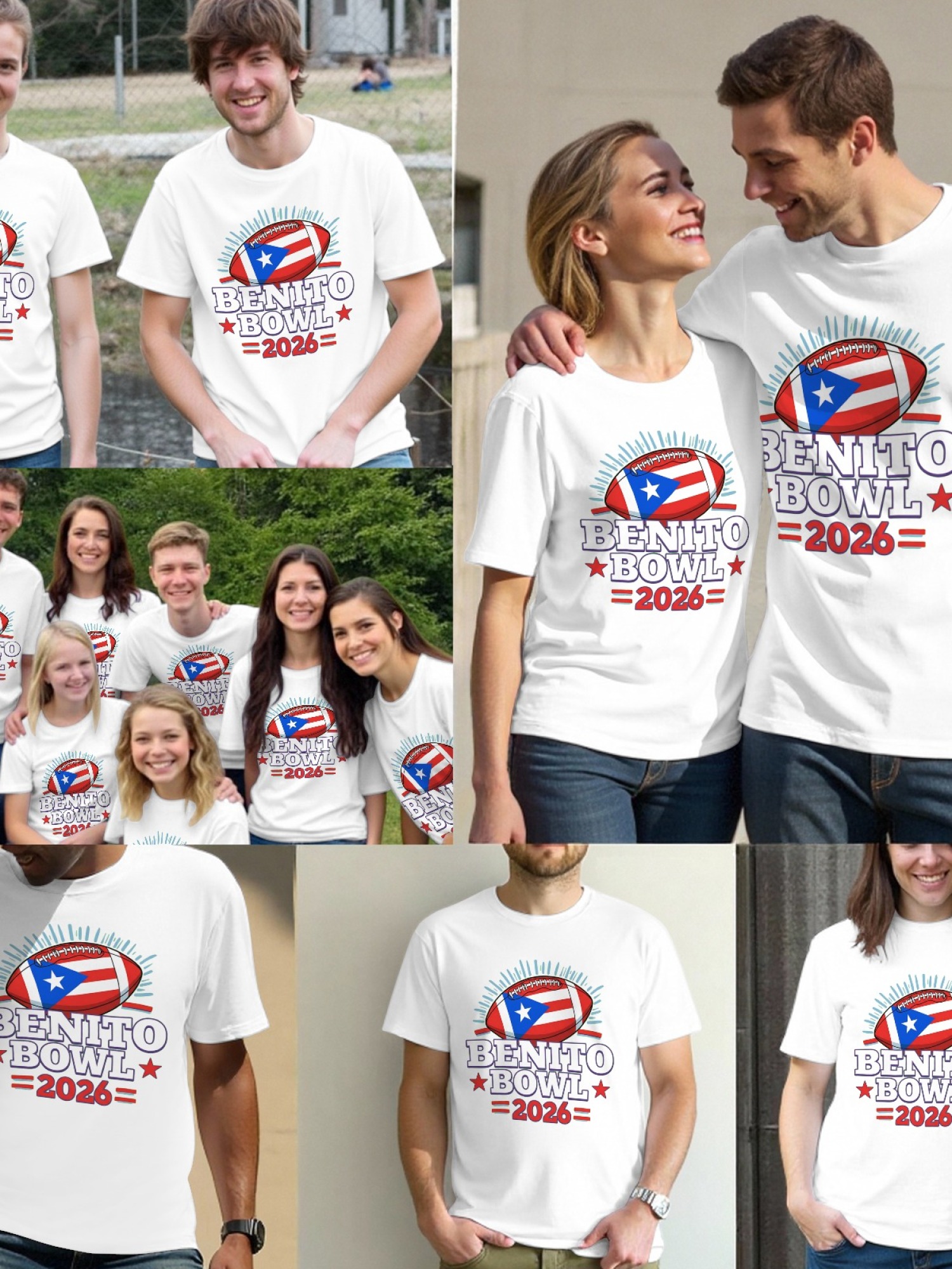 Benito Bowl 2026 Puerto Rico Football Graphic T-Shirt - Unisex Premium Cotton Tee
