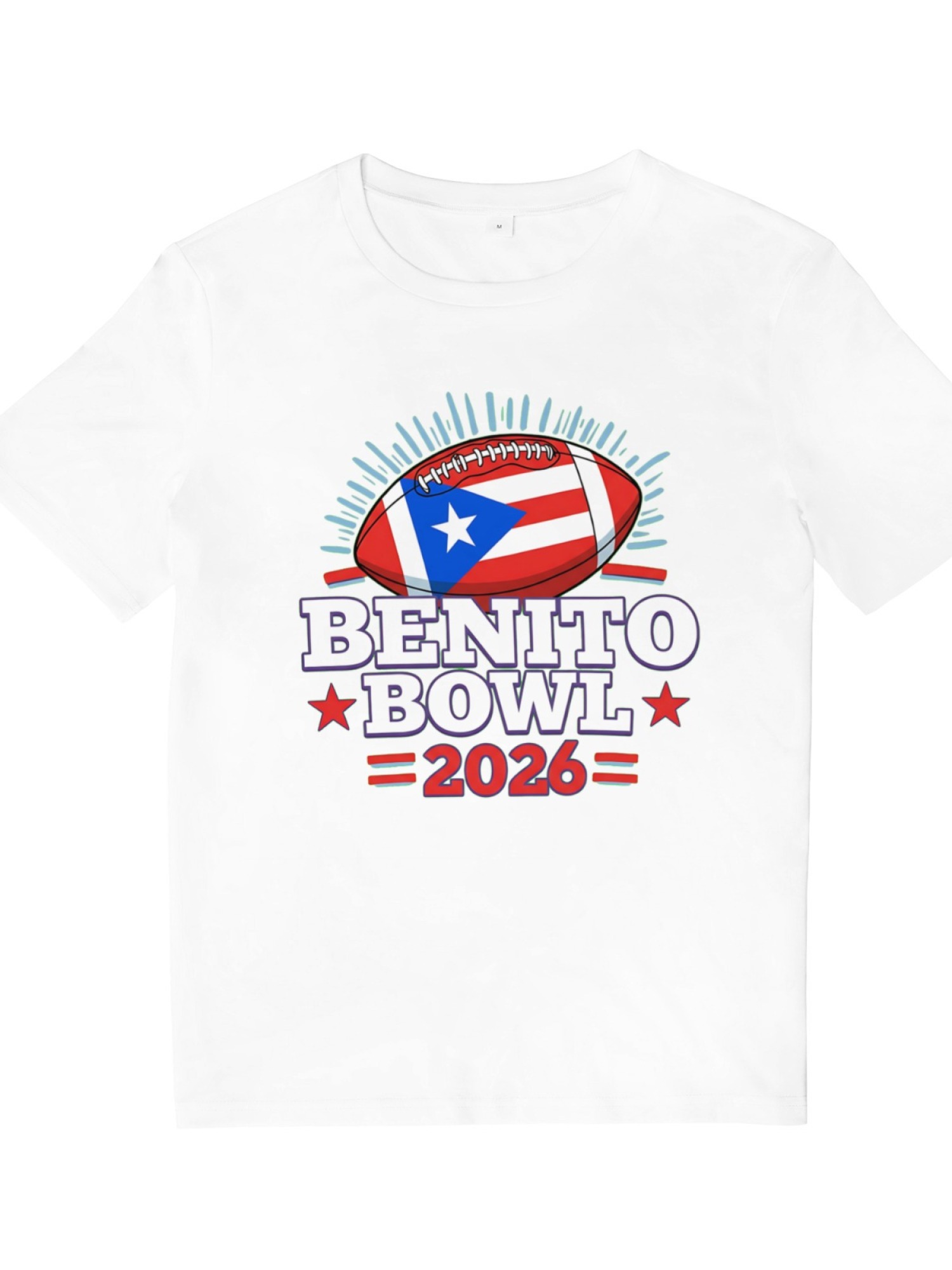 Benito Bowl 2026 Puerto Rico Football Graphic T-Shirt - Unisex Premium Cotton Tee