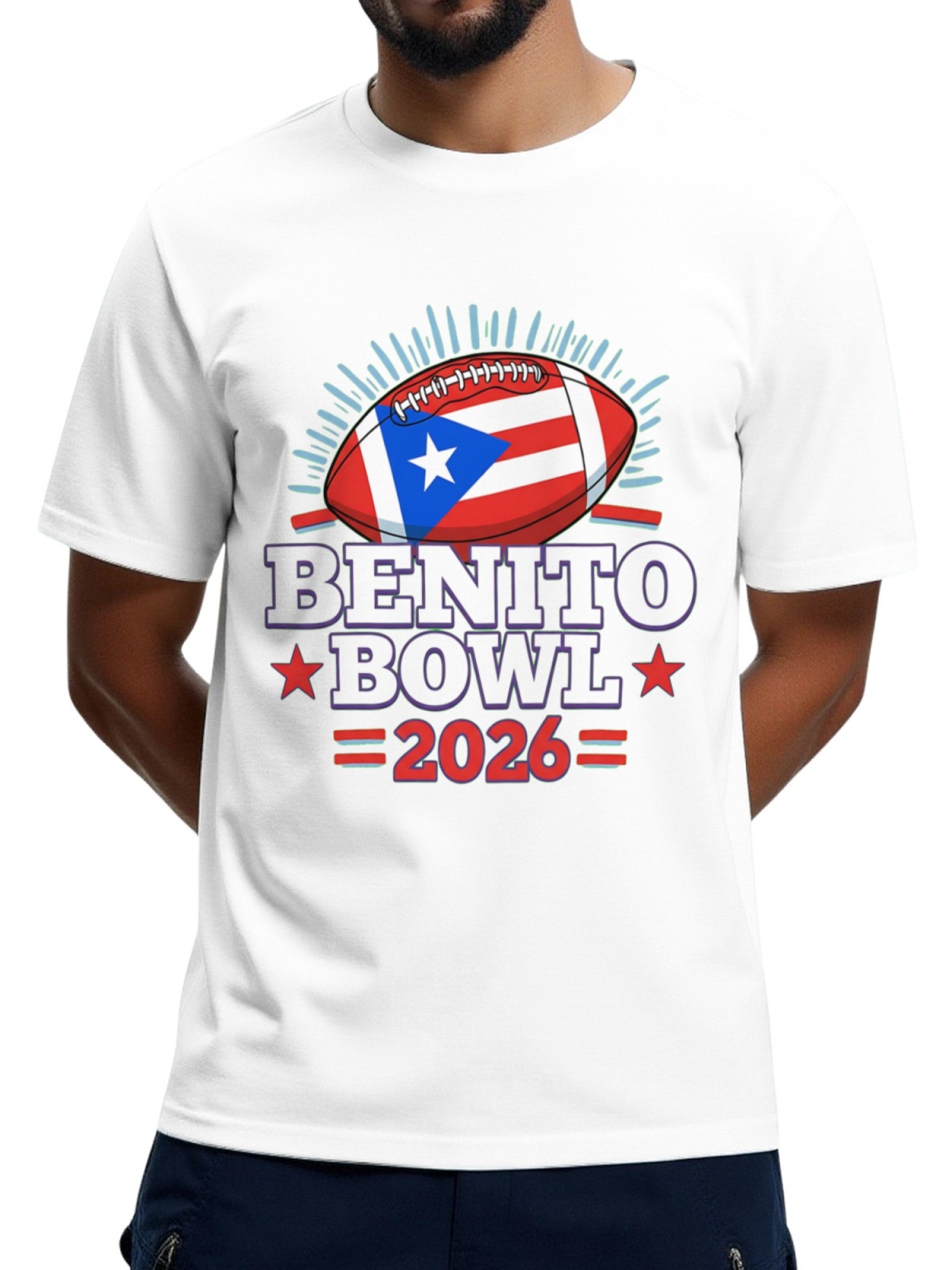 Benito Bowl 2026 Puerto Rico Football Graphic T-Shirt - Unisex Premium Cotton Tee