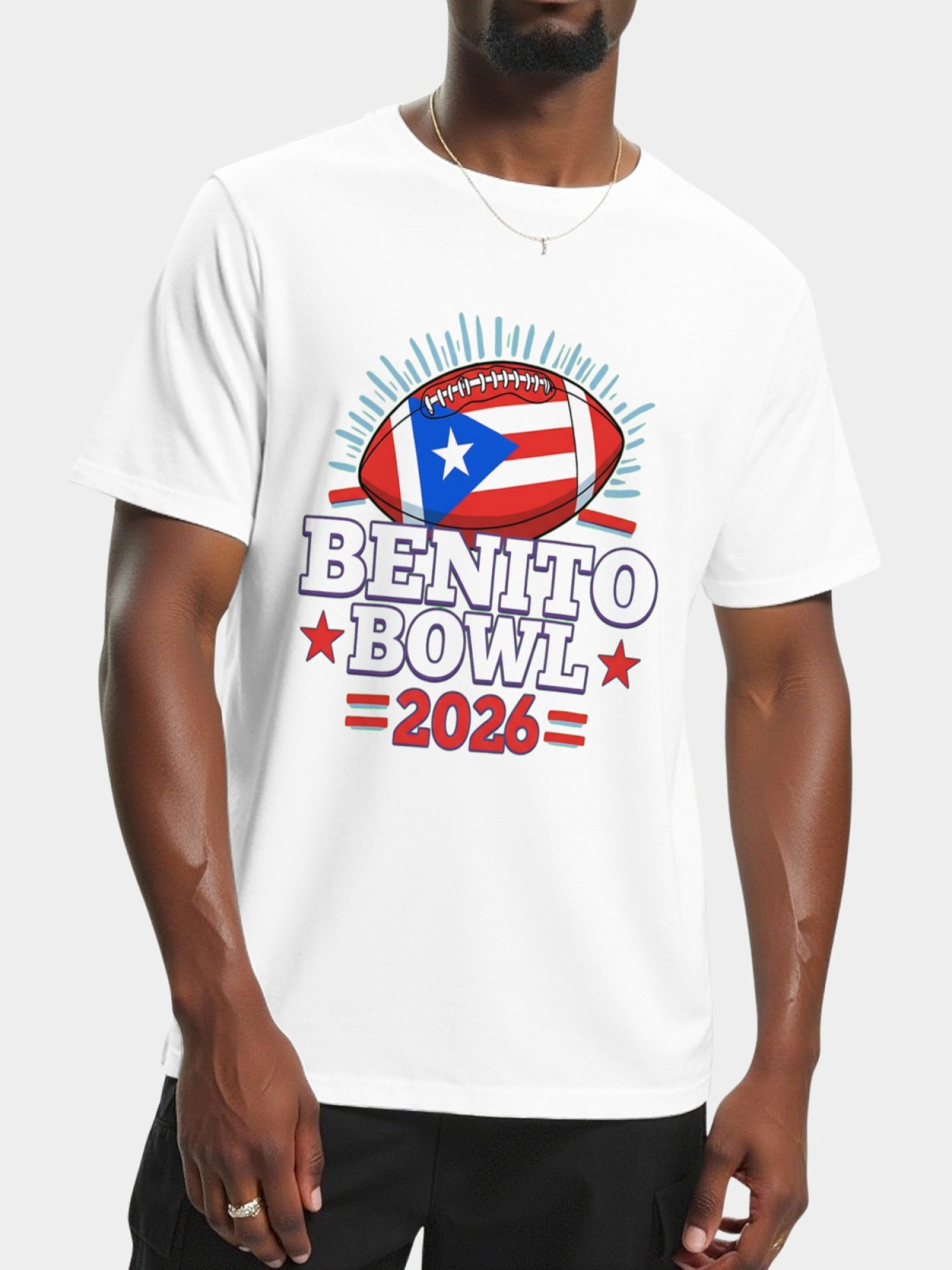 Benito Bowl 2026 Puerto Rico Football Graphic T-Shirt - Unisex Premium Cotton Tee
