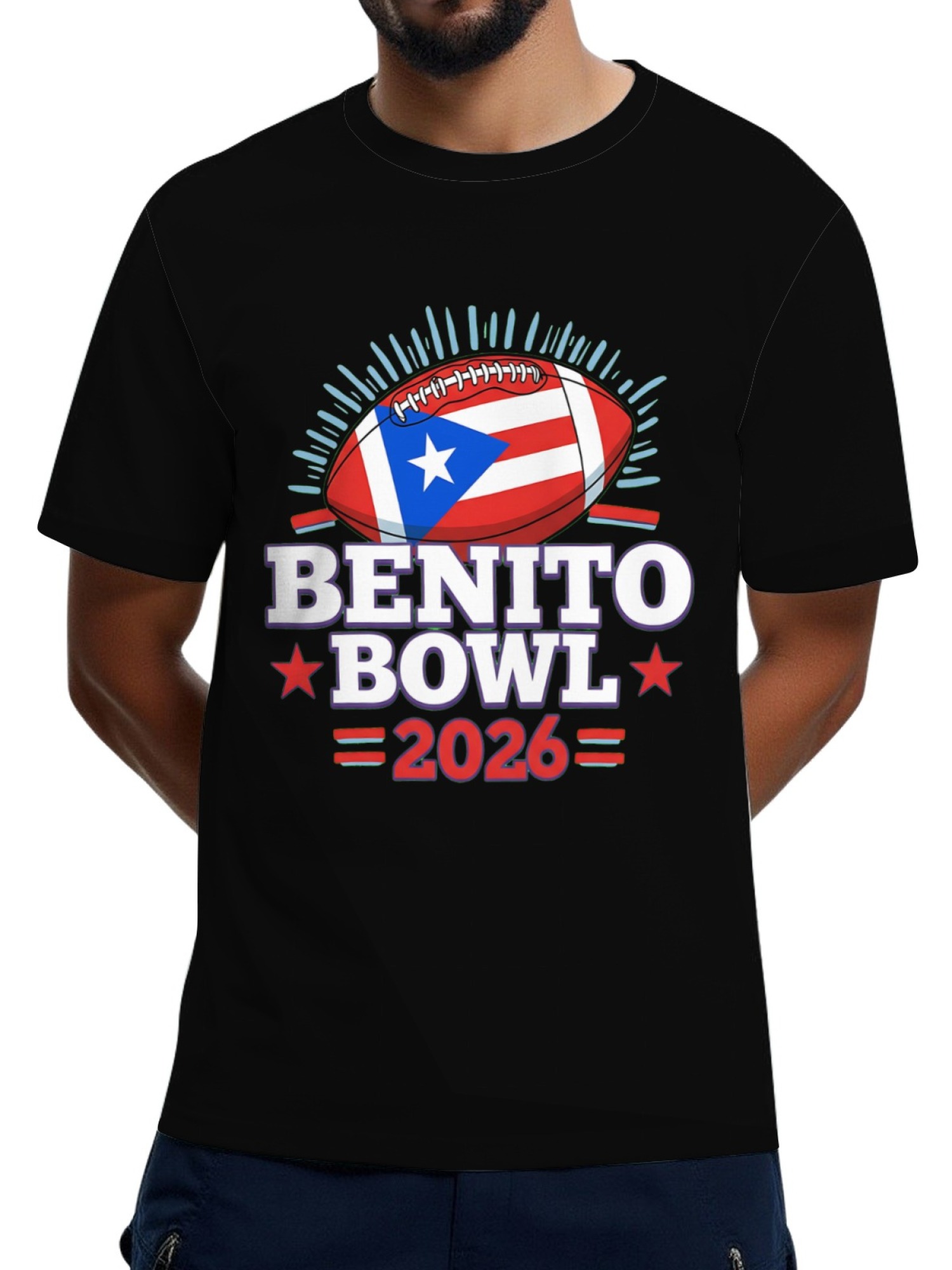Benito Bowl 2026 Puerto Rico Football Graphic T-Shirt - Unisex Premium Cotton Tee