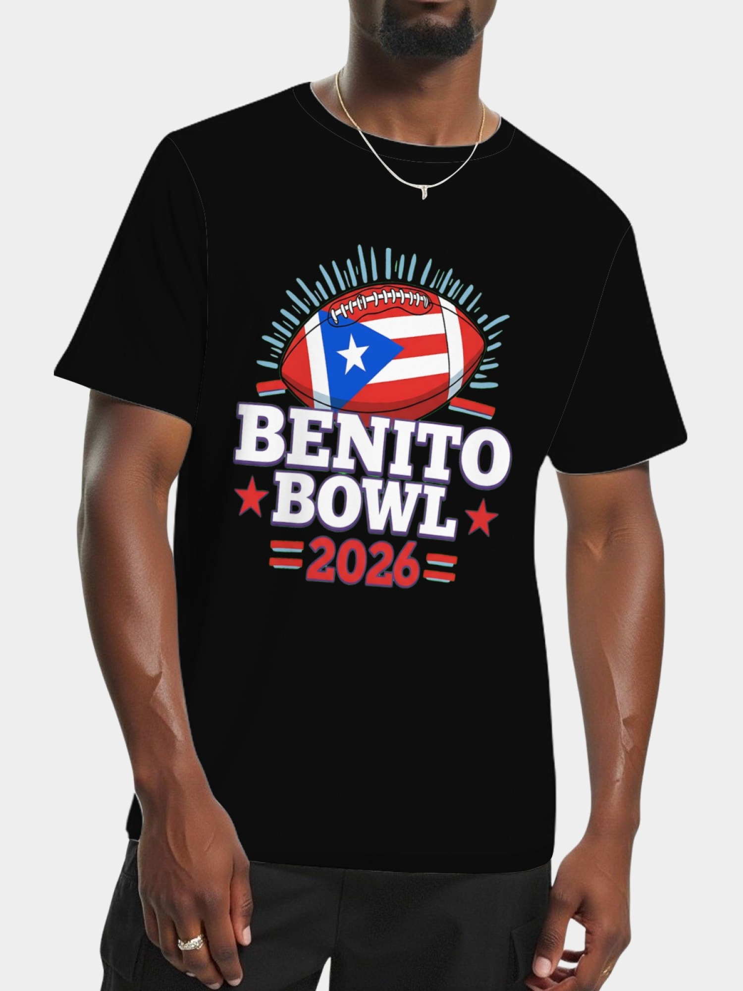 Benito Bowl 2026 Puerto Rico Football Graphic T-Shirt - Unisex Premium Cotton Tee