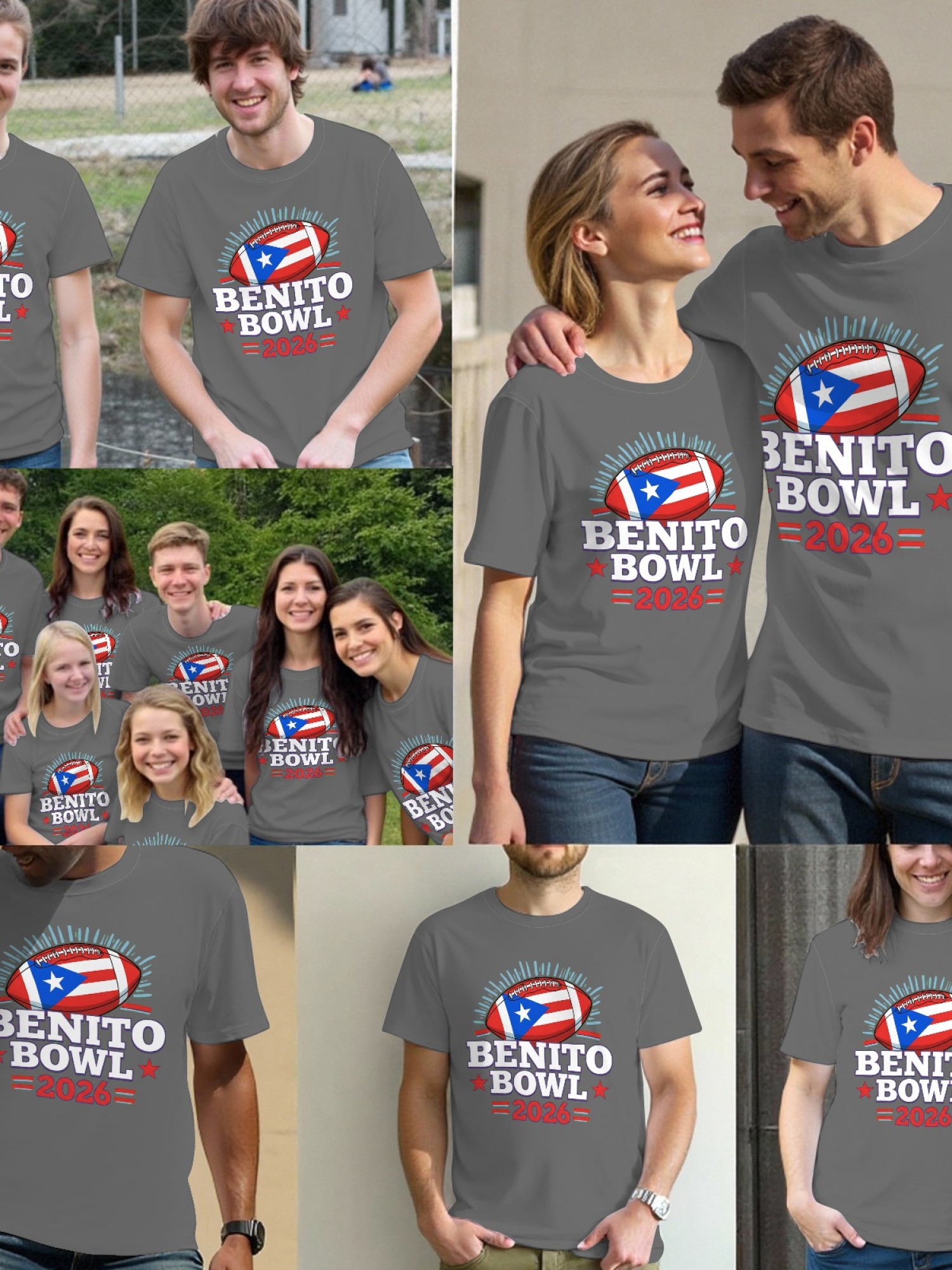 Benito Bowl 2026 Puerto Rico Football Graphic T-Shirt - Unisex Premium Cotton Tee
