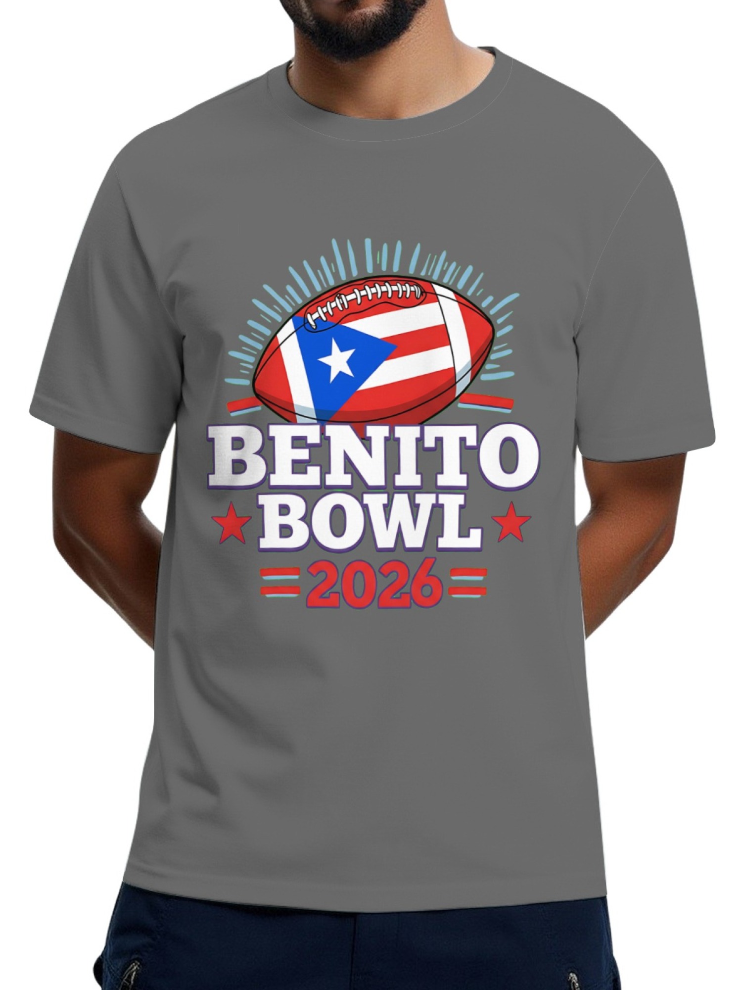 Benito Bowl 2026 Puerto Rico Football Graphic T-Shirt - Unisex Premium Cotton Tee