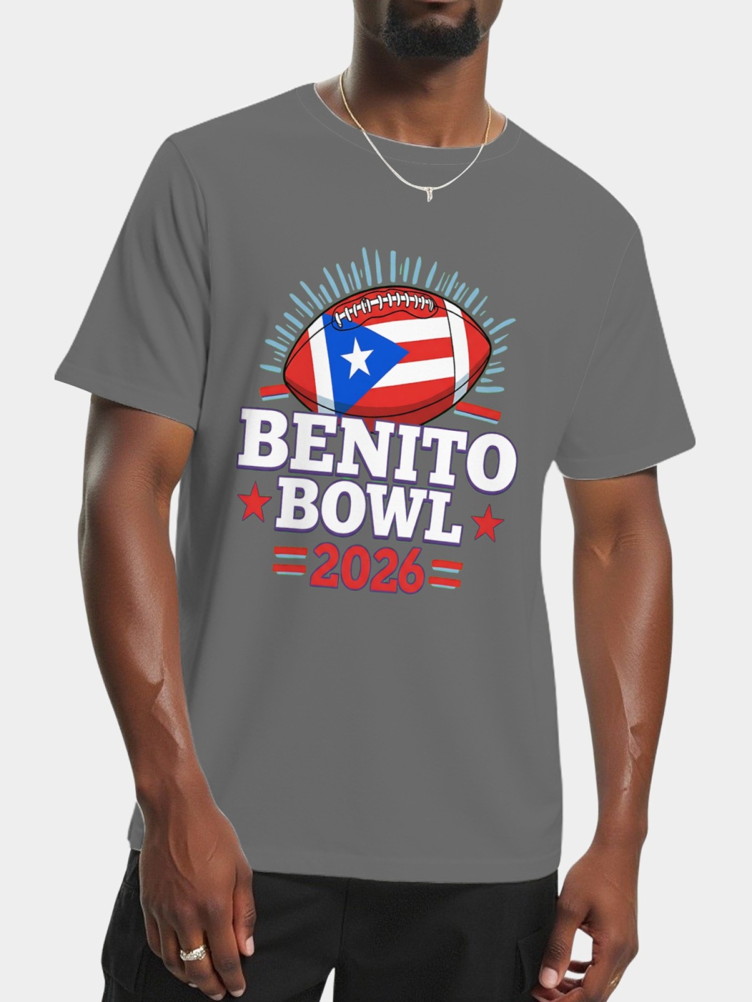 Benito Bowl 2026 Puerto Rico Football Graphic T-Shirt - Unisex Premium Cotton Tee