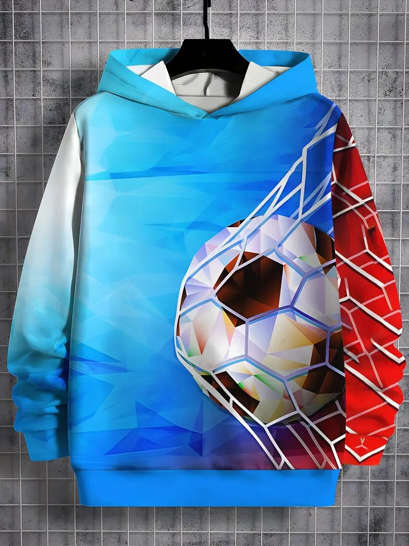 Best-Selling Long-Sleeve Hoodie - 3D Digital Printing Sports Jersey Series, Loose & Casual