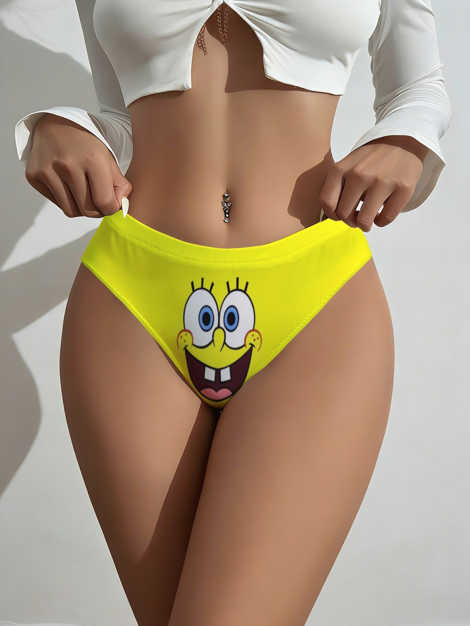 Women's SpongeBob SquarePants Graphic Printed Breathable Sculpting Panties