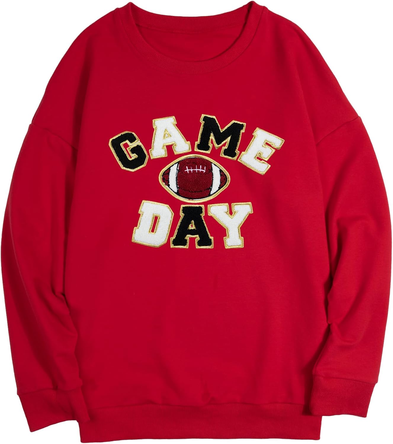 Women Sunday Funday Sweatshirt Cute Football Graphic Pullover Game Day Weekend Tops Casual Football Season Shirt