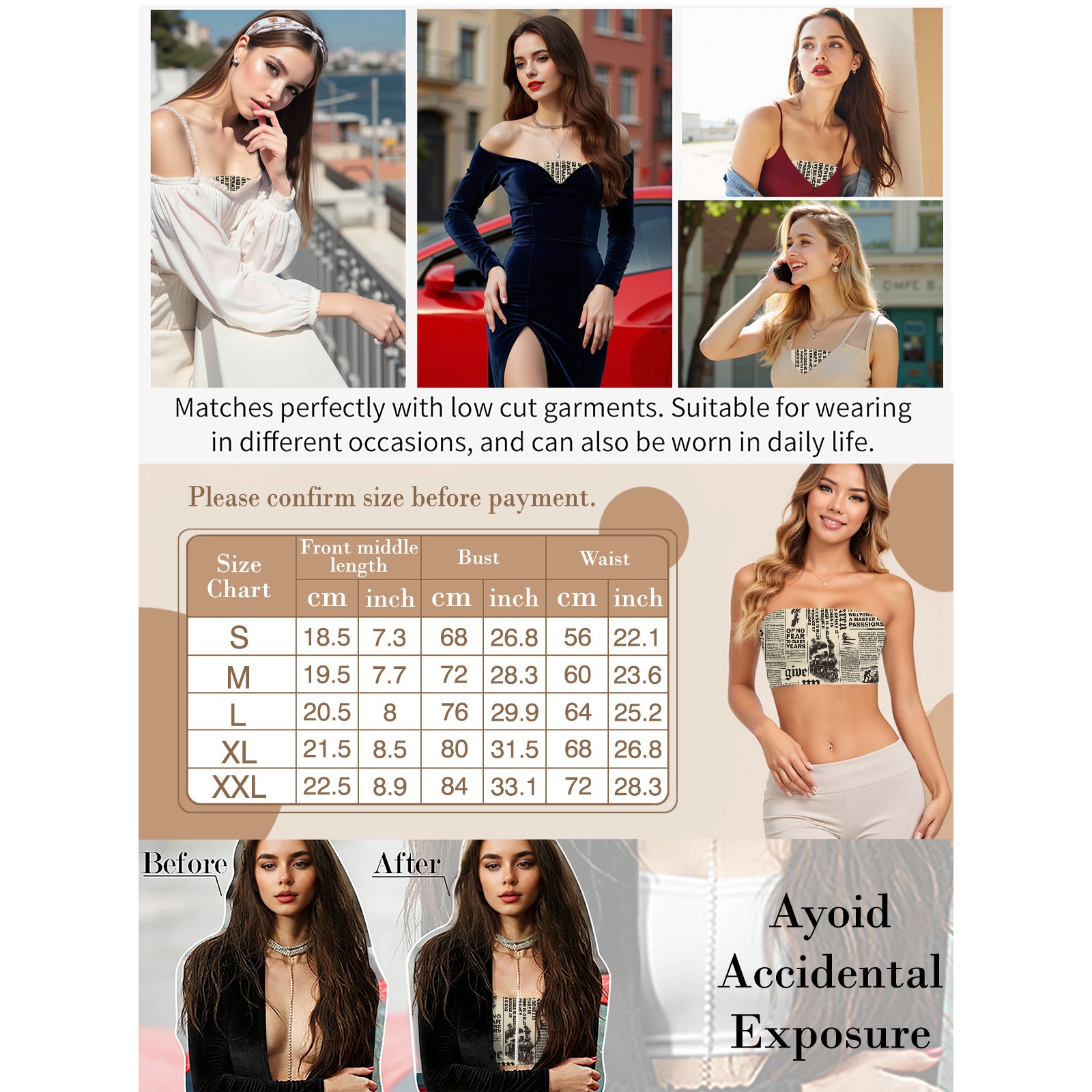 Women's Newspaper Print Tube Top-Pixelunique