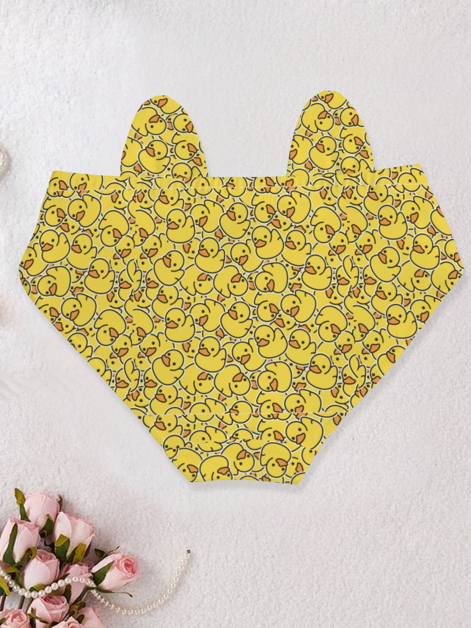 Cute Rubber Duck Print Women's Panties - Breathable & Highly Elastic Novelty Underwear
