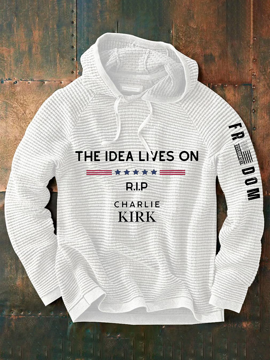 Men's Freedom Is Not Free R.I.P Charlie Kirk Printed Long-Sleeved Sweatshirt