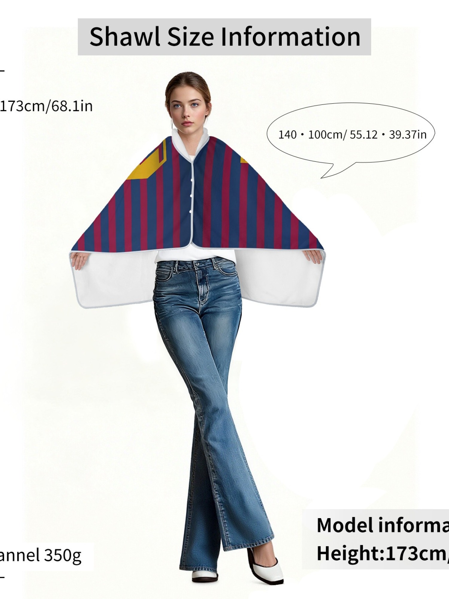 Women's Jersey-Style "10" Printed Flannel Throw Shawl - Soft Cozy Blanket (3 Colors: Red/Black, Blue/Red, Blue/White)