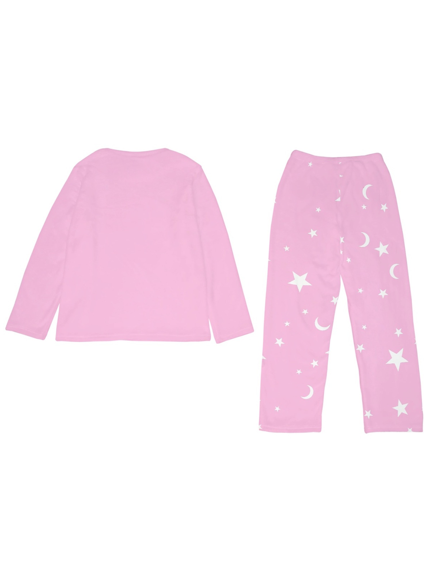 Anime Girl Group Rainbow Flannel Pajama Set | Soft Fuzzy Winter Loungewear (Lavender/Bright Pink/Light Pink)