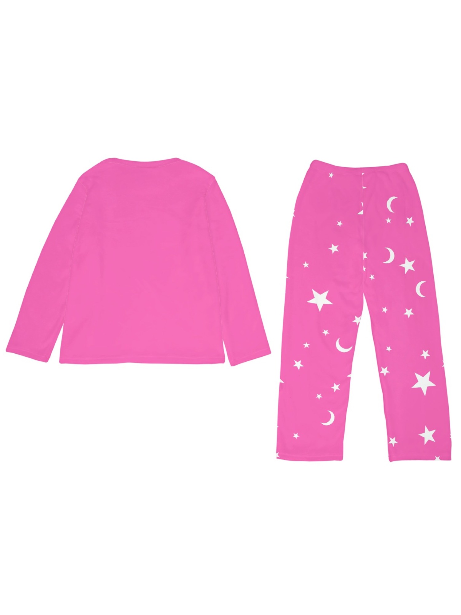 Anime Girl Group Rainbow Flannel Pajama Set | Soft Fuzzy Winter Loungewear (Lavender/Bright Pink/Light Pink)