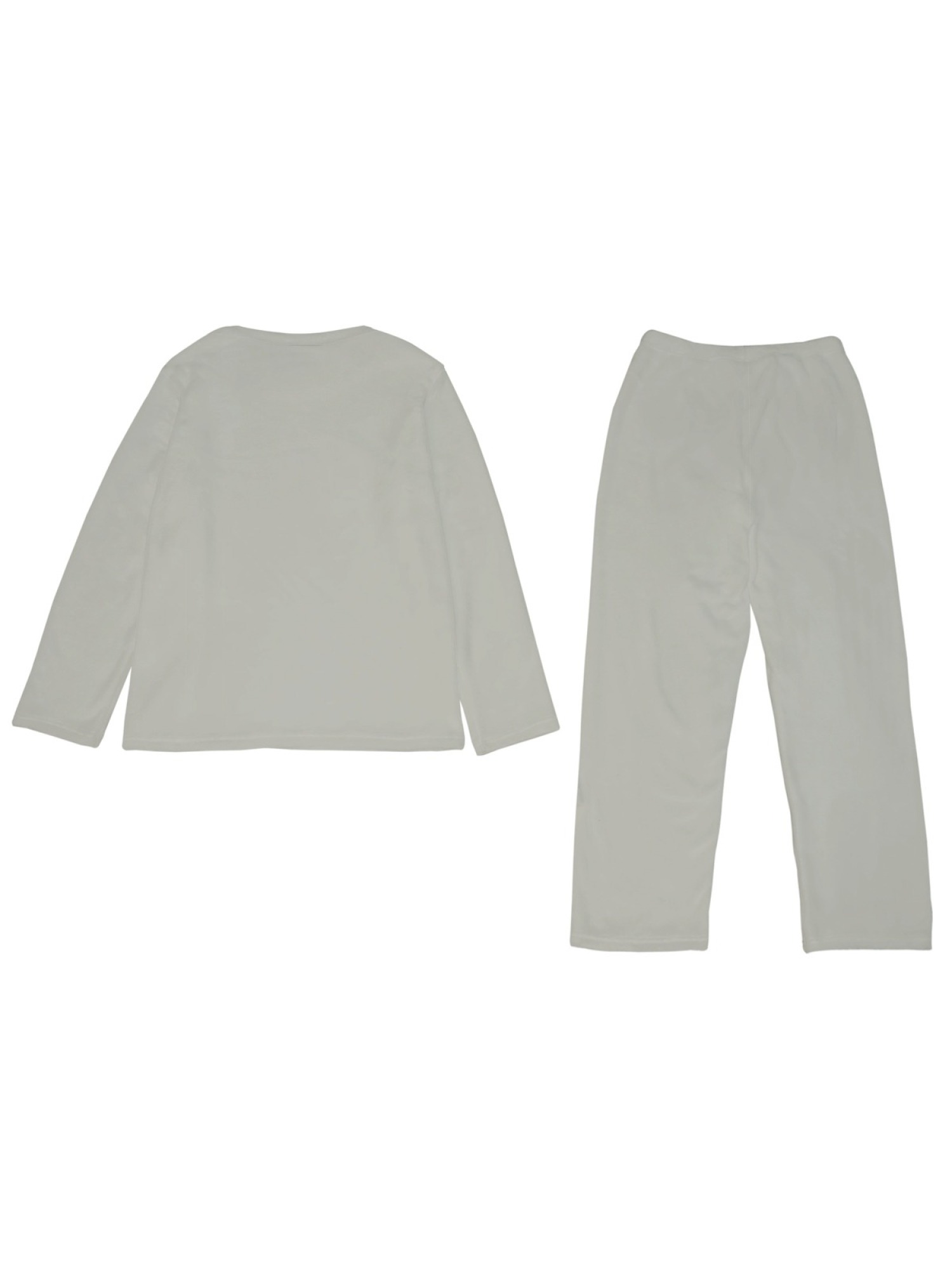 Women's "White Fox" Cherry Bow Printed Flannel Pajama Set - Warm Fuzzy Sleepwear (7 Colors: Graphite Black/Light Gray/Navy/Light Blue/Beige/Pink/Orange)