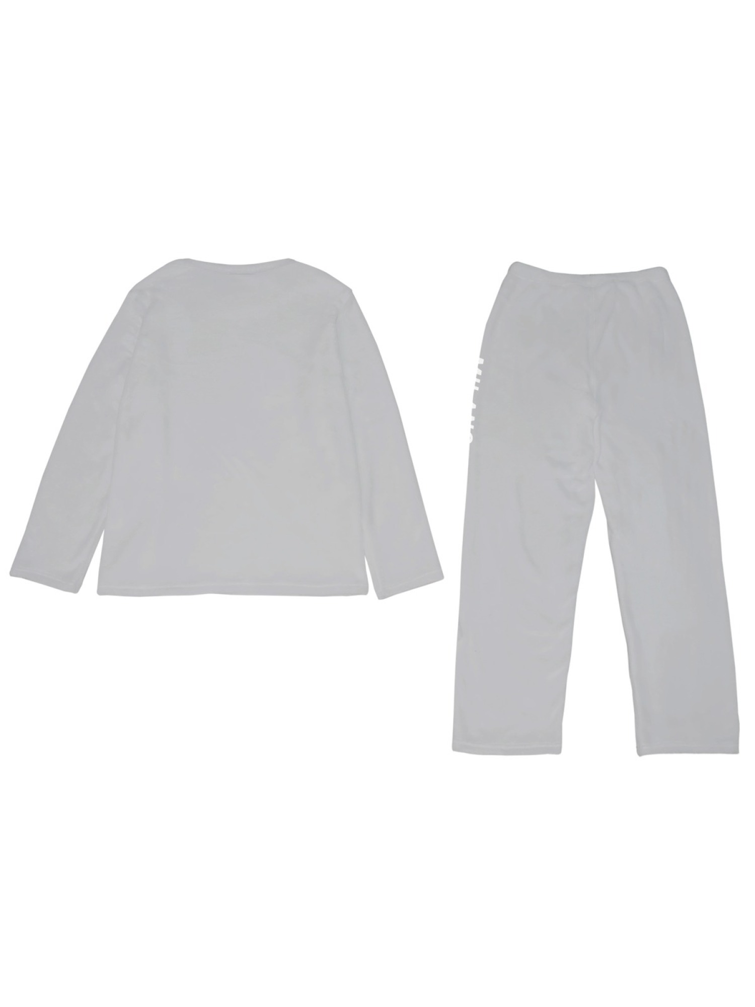 Women's "MILANO Italia" Flag Printed Flannel Pajama Set - Warm Fuzzy Sleepwear (7 Colors: Light Blue/Graphite Black/Navy/Light Gray/Orange/Pink/Beige)