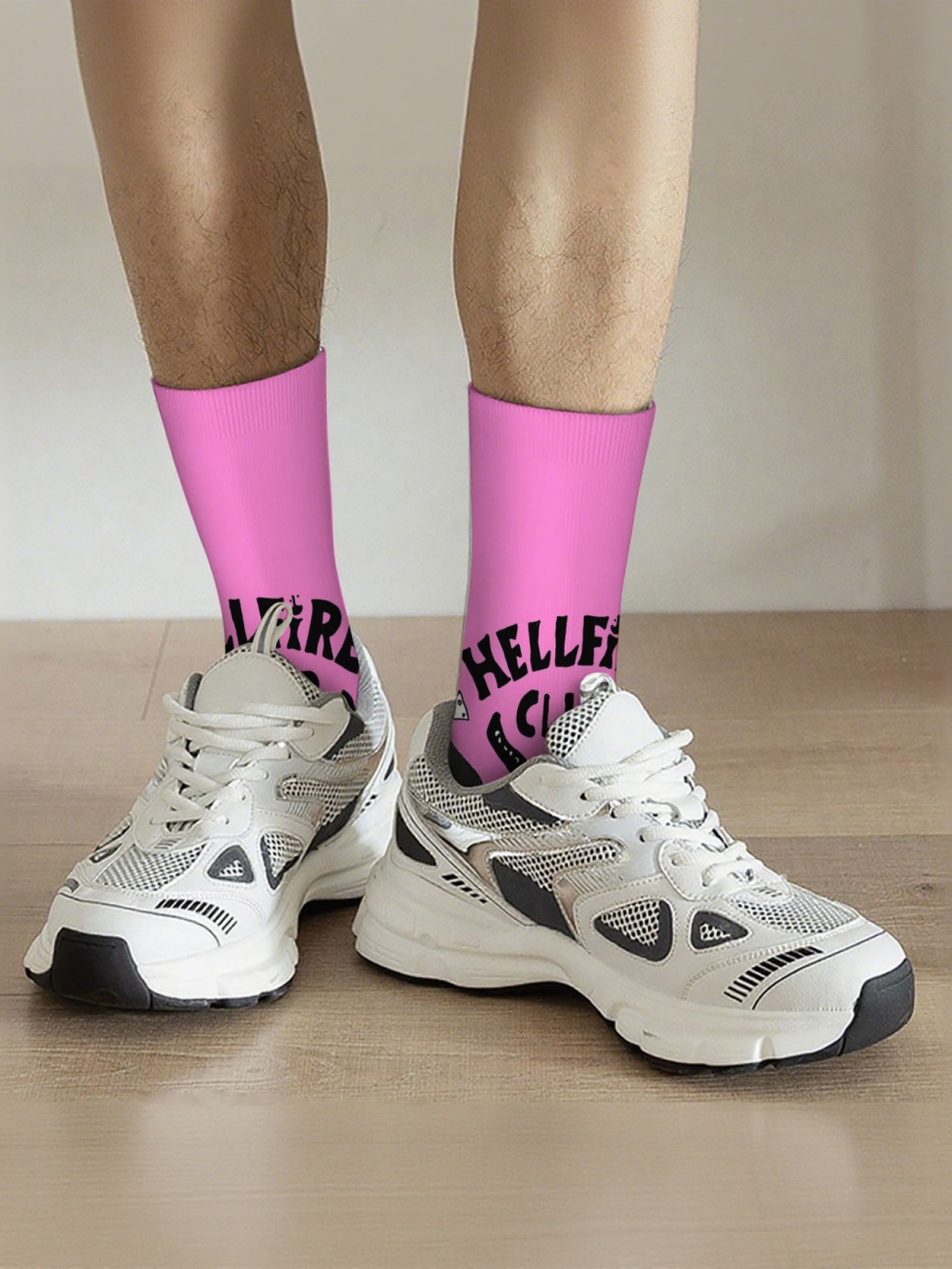Stranger Things "Hellfire Club" Socks | Season 4 Inspired D&D Crew Sock Set (3 Pairs)