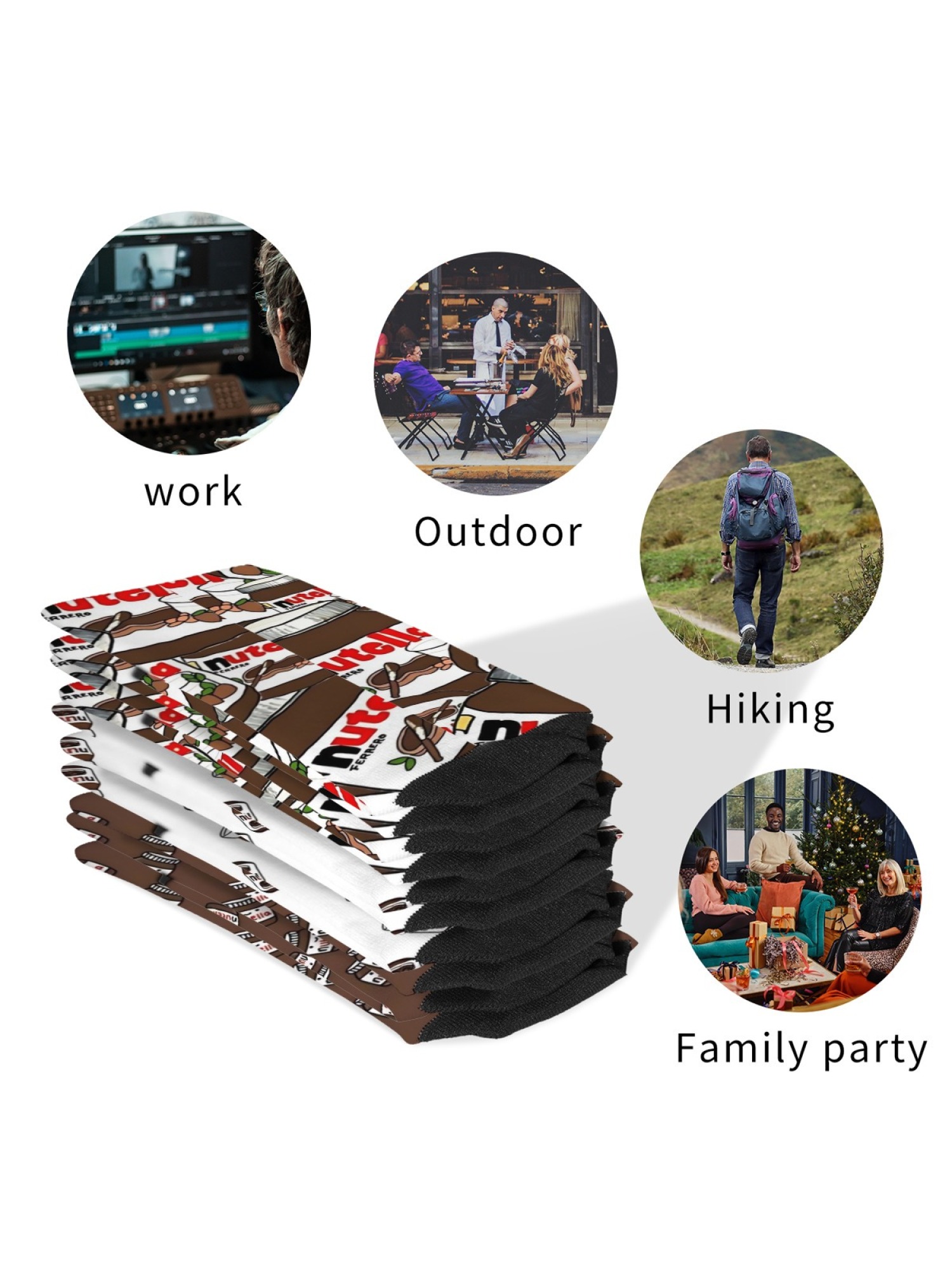 "Sweet Tooth" Chocolate Hazelnut Spread Socks | Foodie Crew Sock Set (3 Pairs)