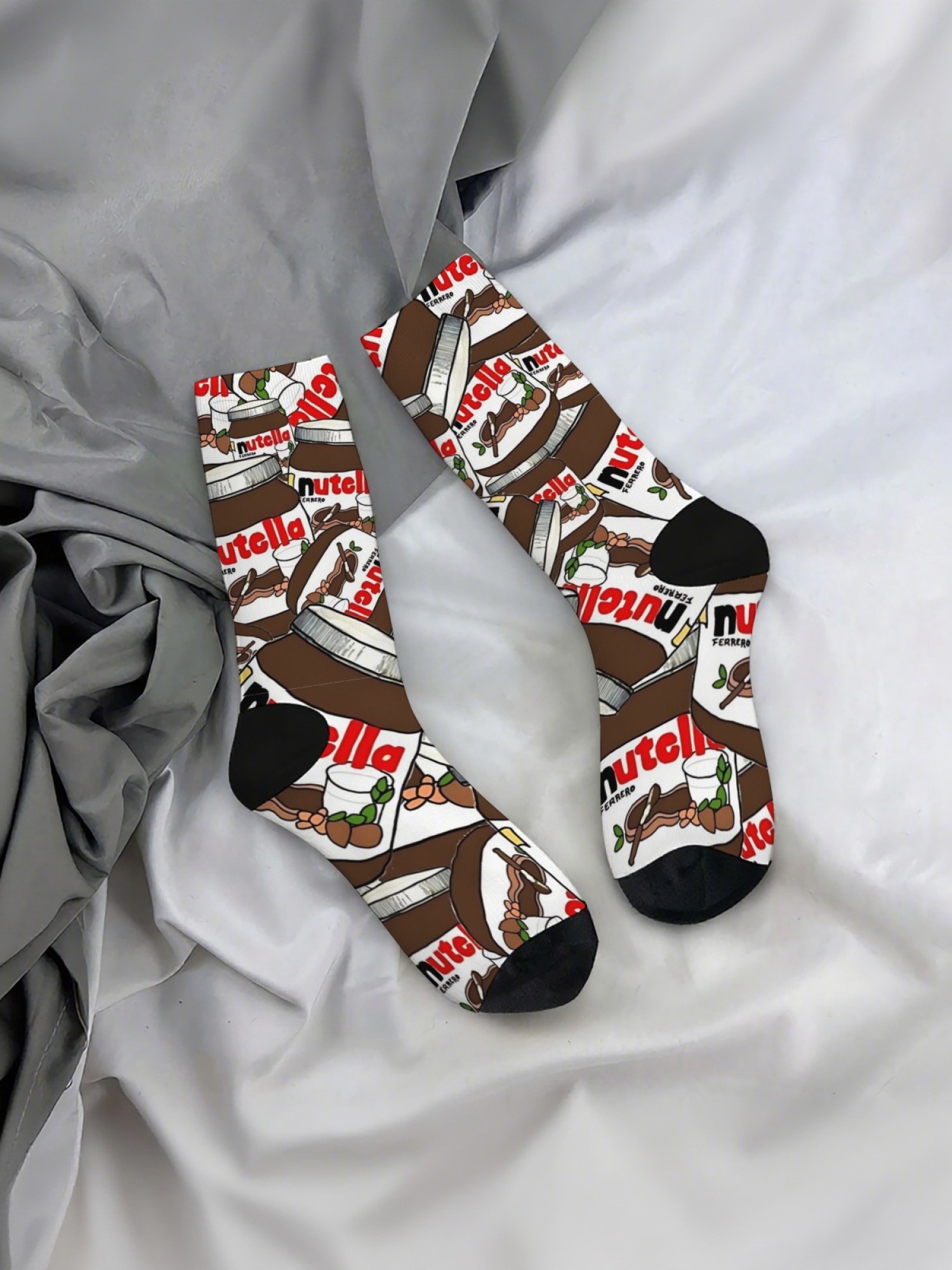 "Sweet Tooth" Chocolate Hazelnut Spread Socks | Foodie Crew Sock Set (3 Pairs)