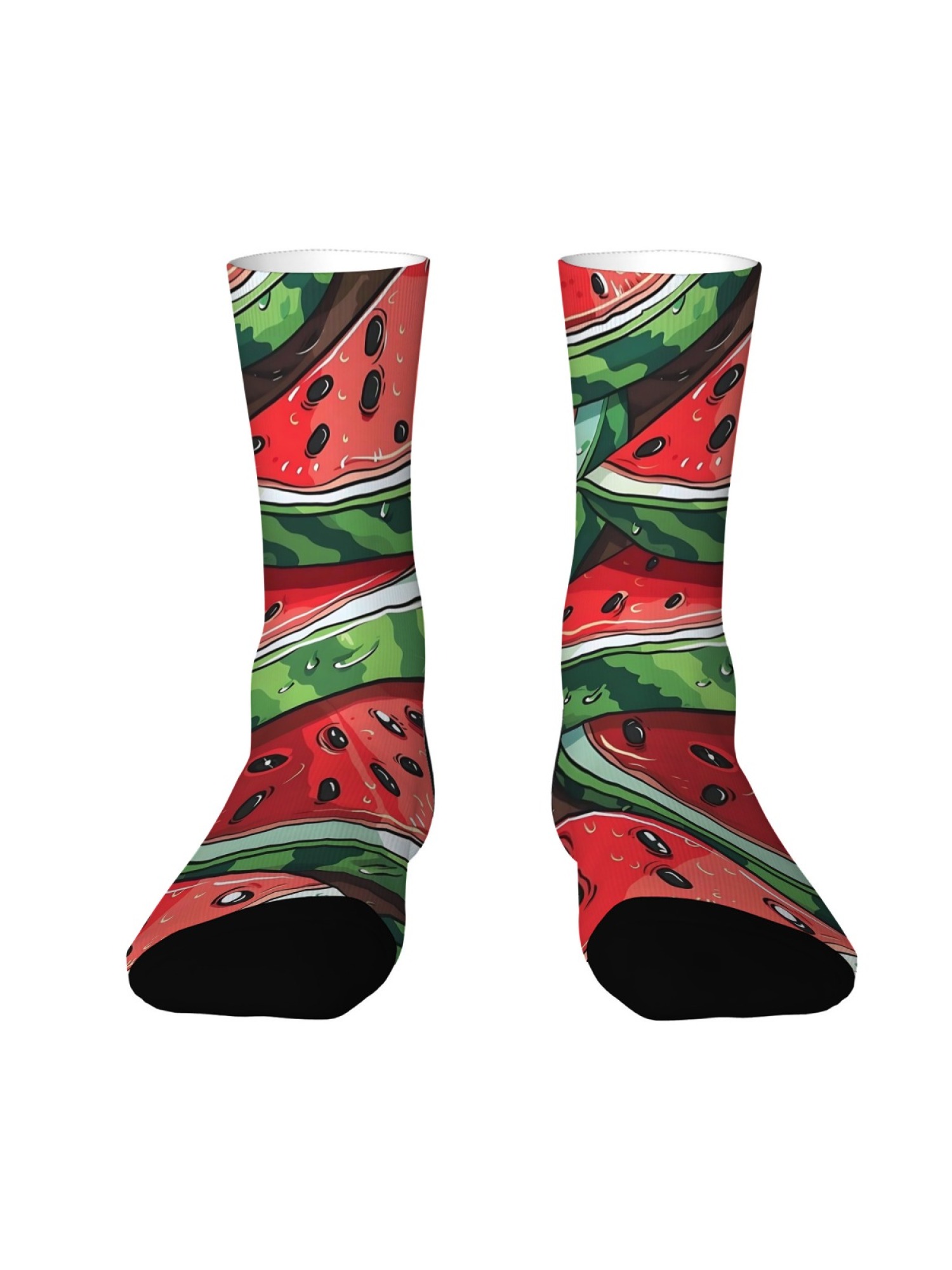 "Tutti Frutti" Fresh Fruit Crew Socks | Watermelon, Dragon Fruit & Berry Set (3 Pairs)