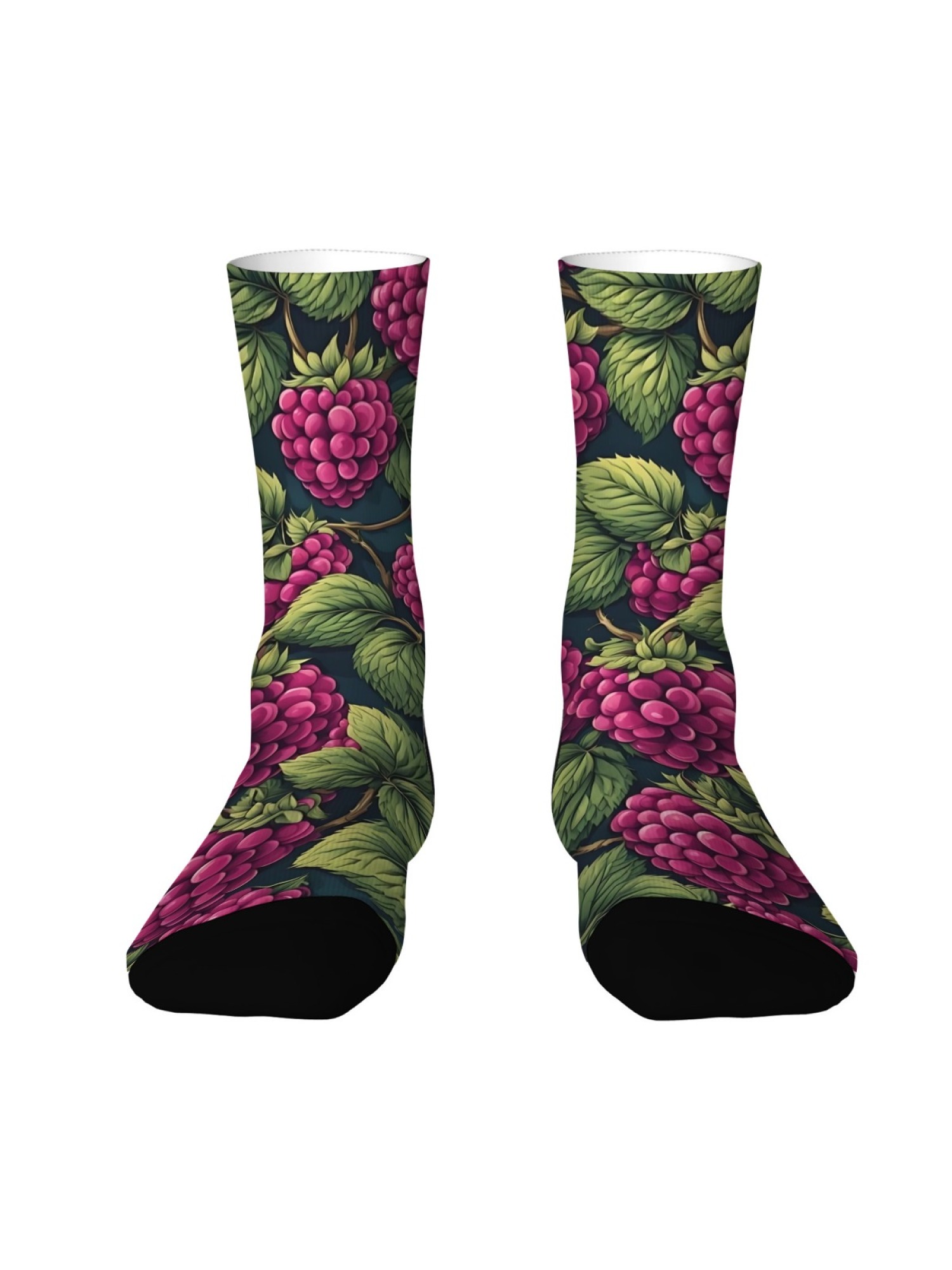 "Tutti Frutti" Fresh Fruit Crew Socks | Watermelon, Dragon Fruit & Berry Set (3 Pairs)