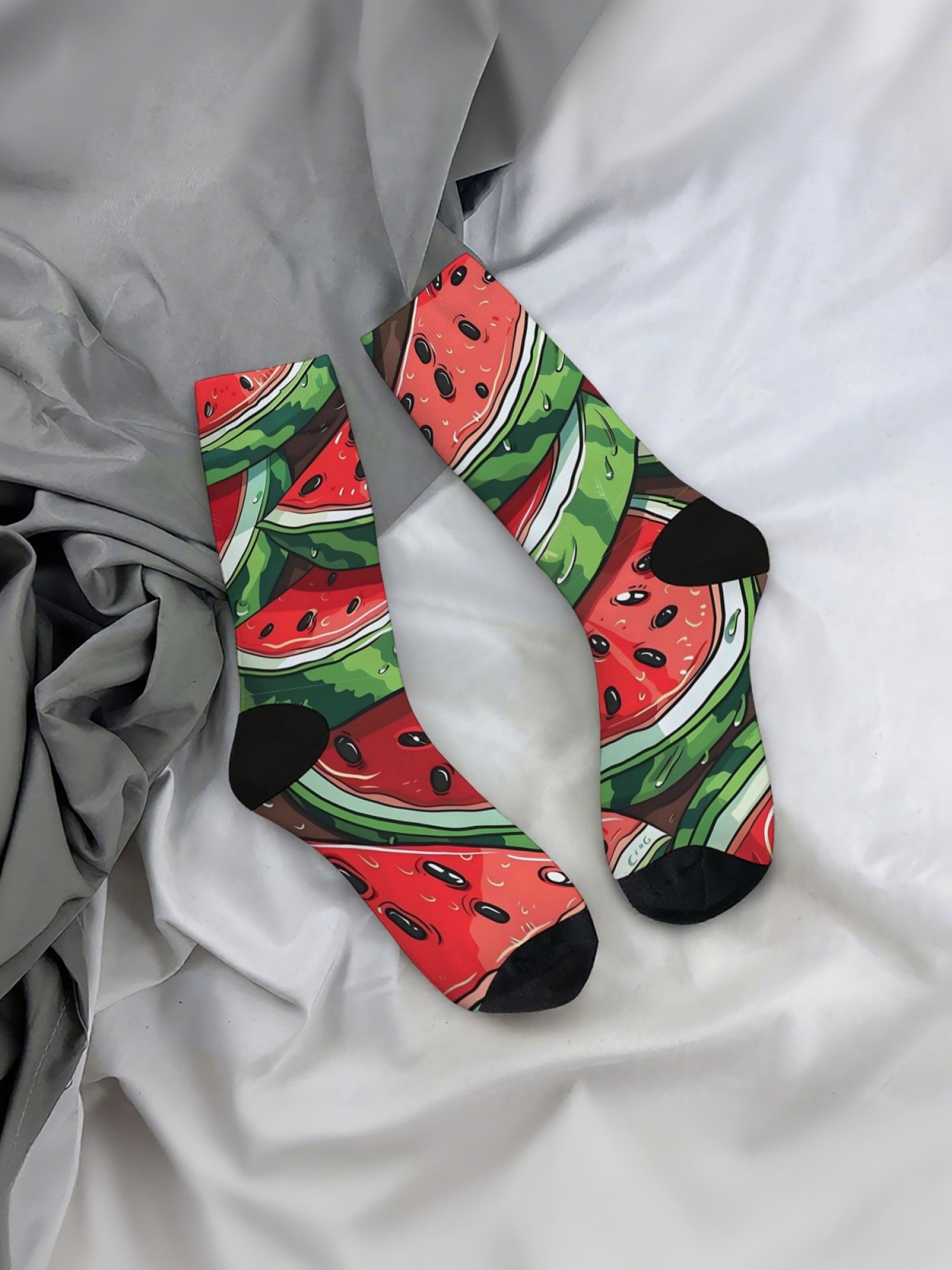 "Tutti Frutti" Fresh Fruit Crew Socks | Watermelon, Dragon Fruit & Berry Set (3 Pairs)