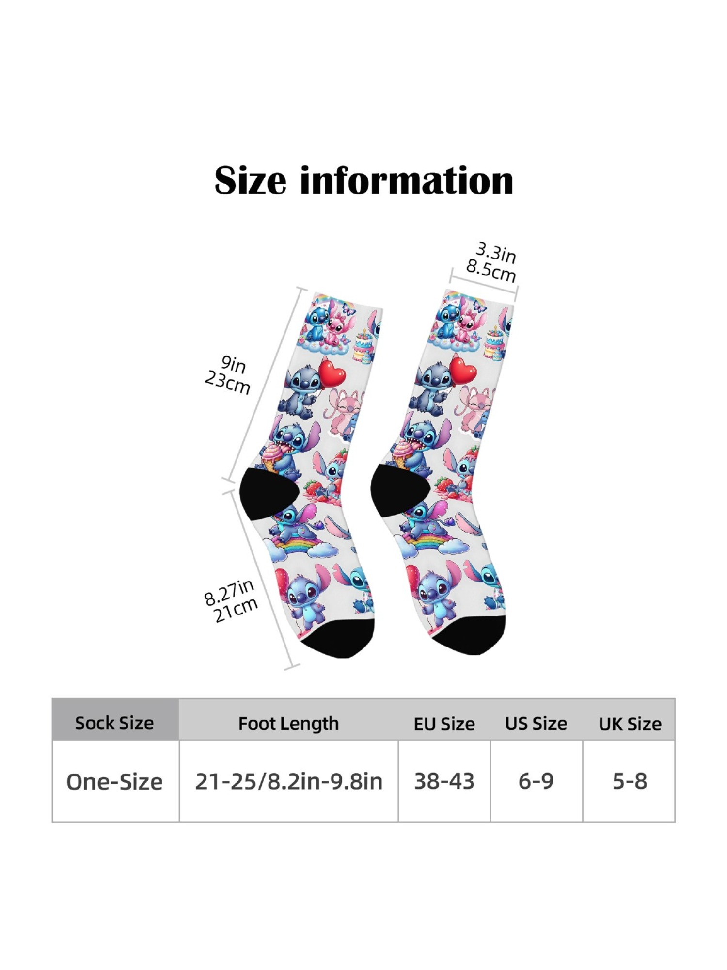 "Y2K Nostalgia" Cartoon Character Crew Socks | Stitch & Powerpuff Girls Graphic Set (3 Pairs)