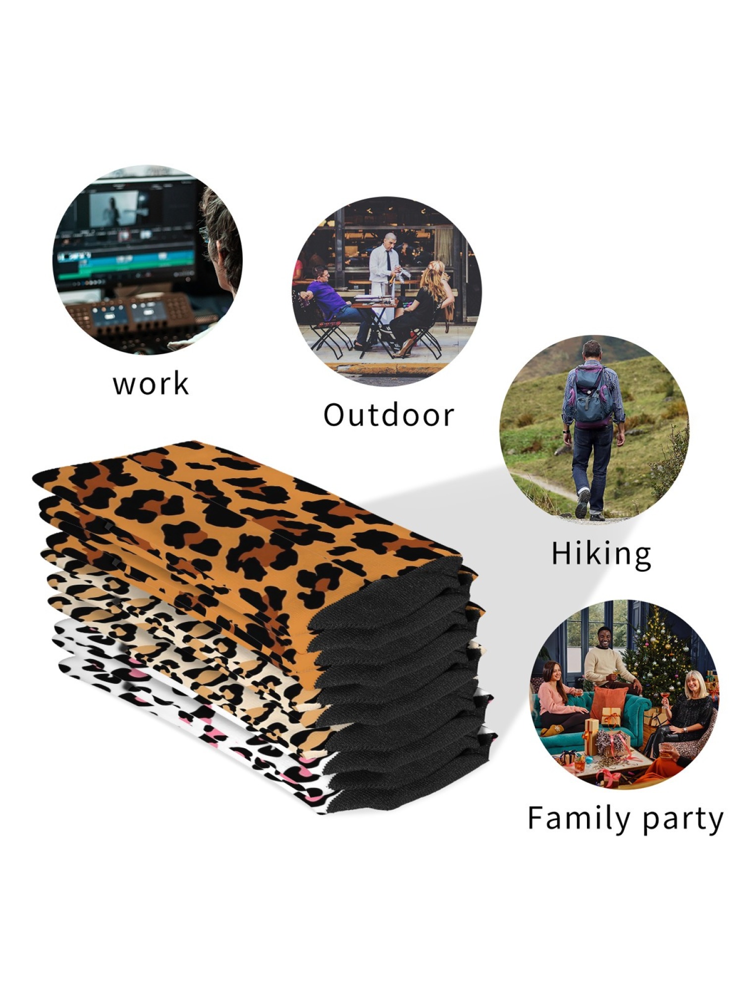 "Wild Side" Leopard Print Crew Socks | Trendy Animal Pattern Sock Set (3 Pairs)