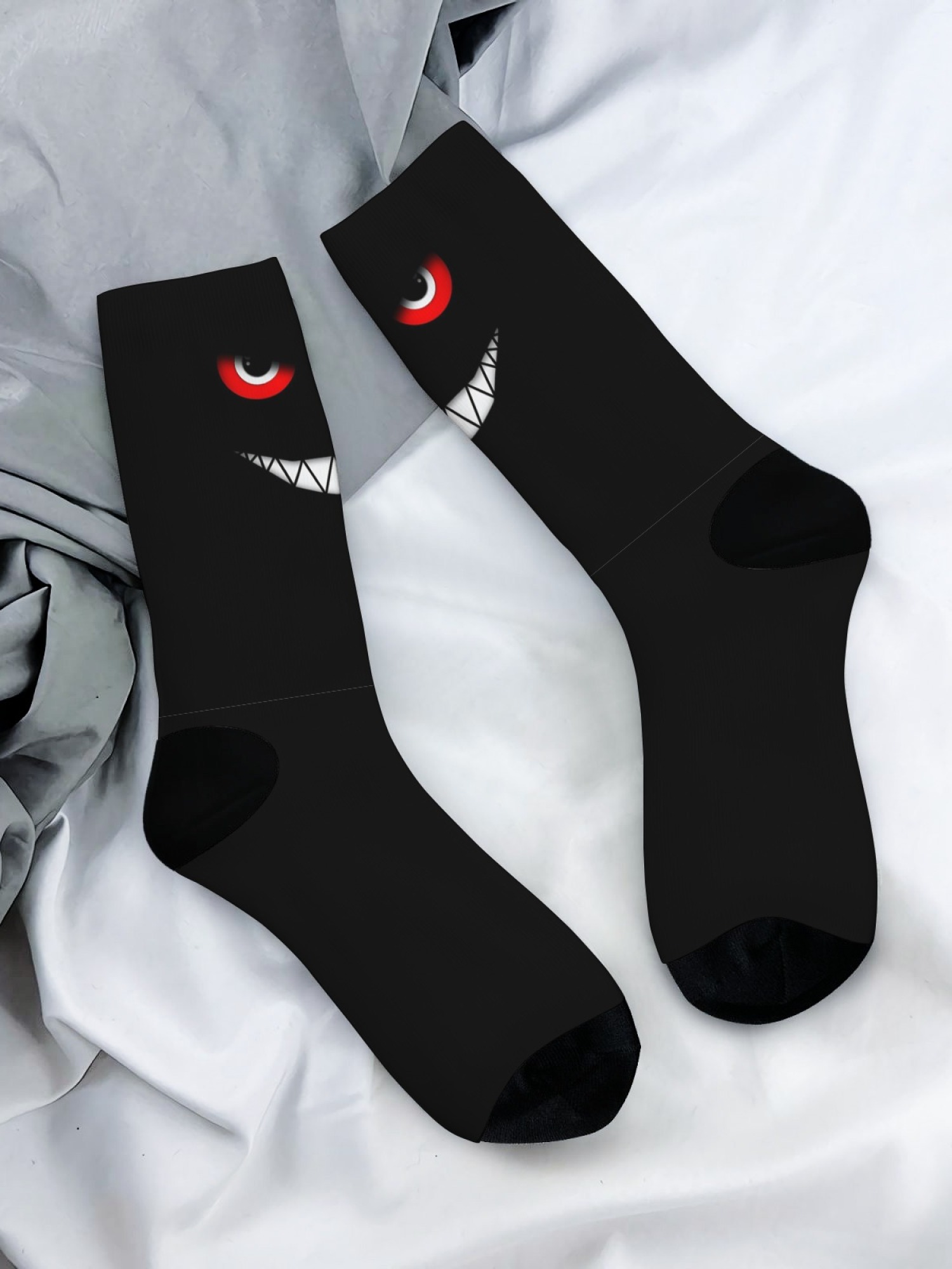 "The Little Monster" Men's Underwear & Socks Set | Funny Evil Smile Trunks Bundle