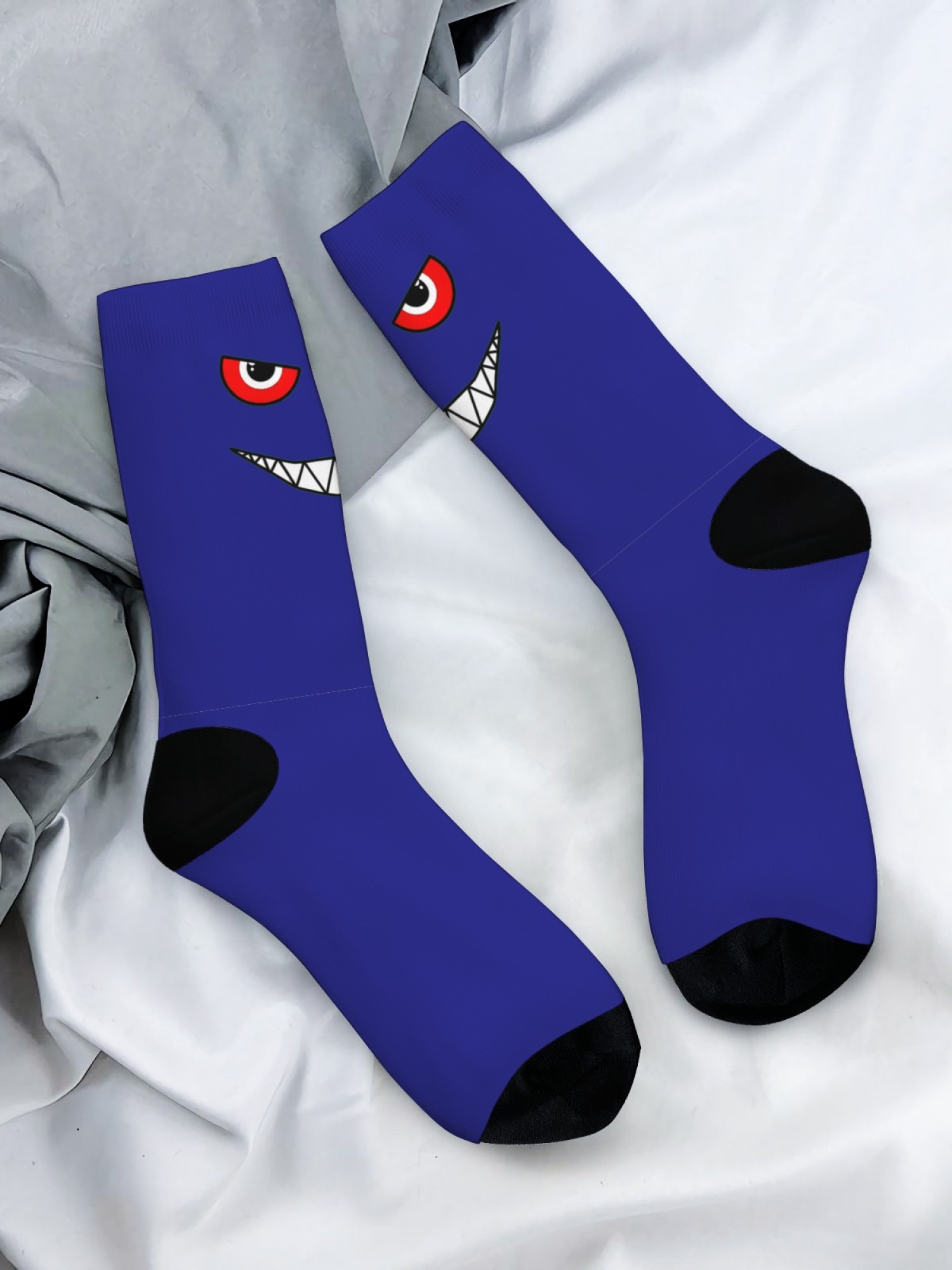 "The Little Monster" Men's Underwear & Socks Set | Funny Evil Smile Trunks Bundle