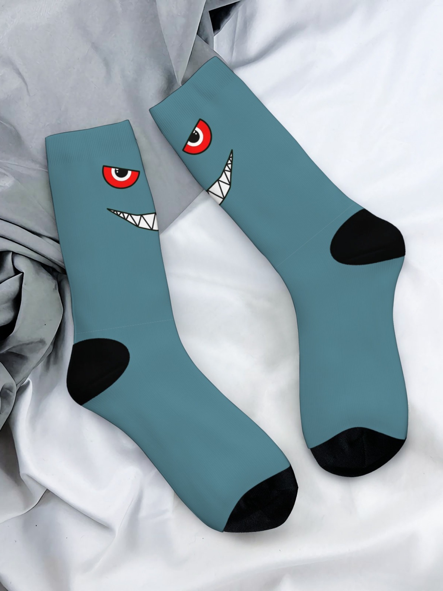 "The Little Monster" Men's Underwear & Socks Set | Funny Evil Smile Trunks Bundle