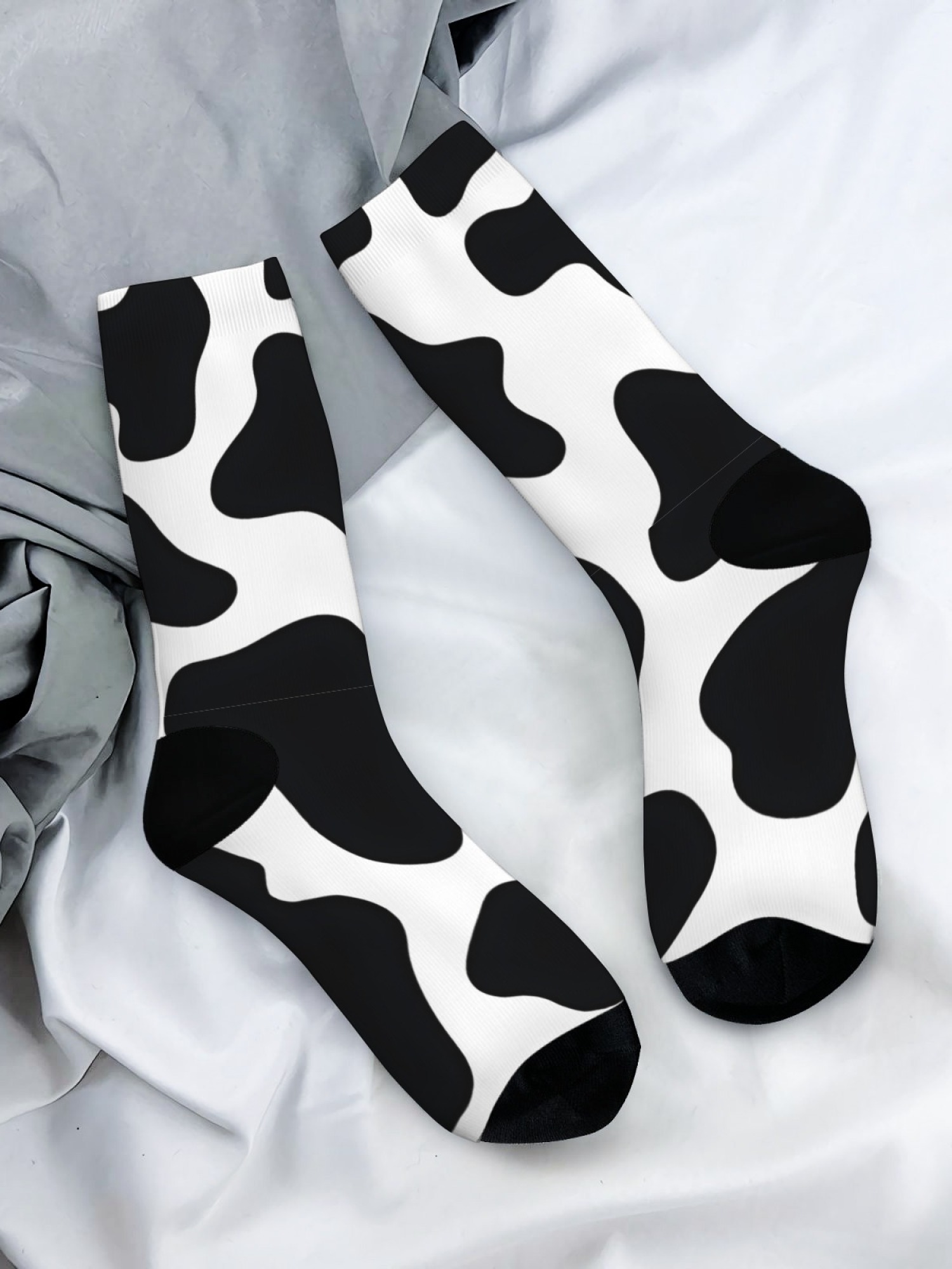 "Holy Cow!" Men's Cow Print Boxer Briefs & Socks Gift Set | Funny Animal Underwear
