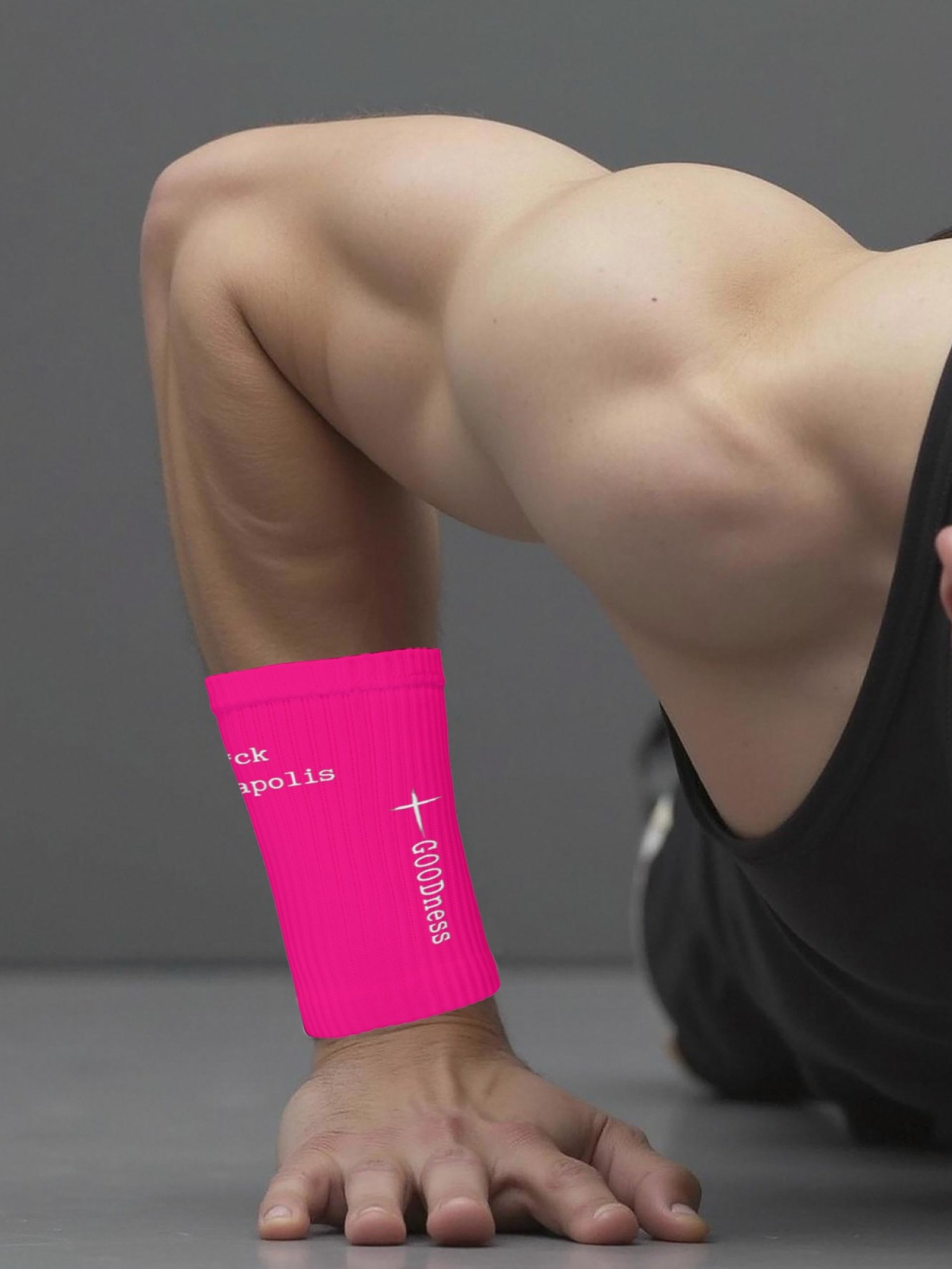 "GTFO Minneapolis" & "GOODness" Statement Wristbands | Athletic Sweatbands (Pair)