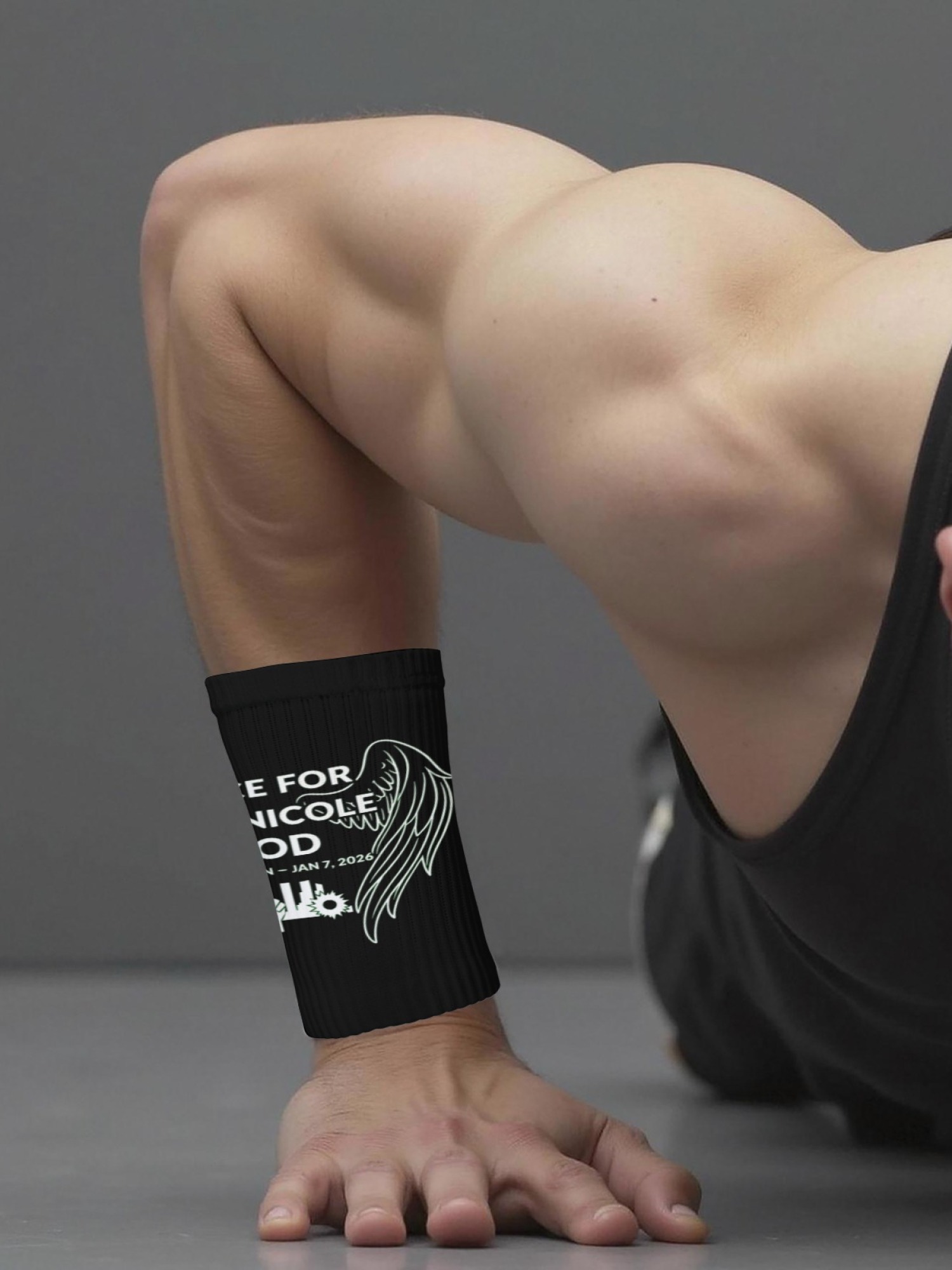 "Justice For Renee Nicole Good" Memorial Wristbands | Minneapolis Angel Wings Sweatbands (Pair)