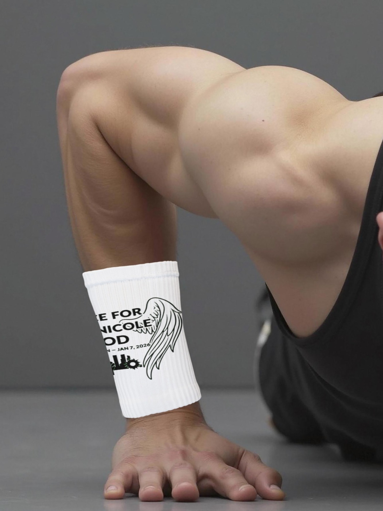 "Justice For Renee Nicole Good" Memorial Wristbands | Minneapolis Angel Wings Sweatbands (Pair)