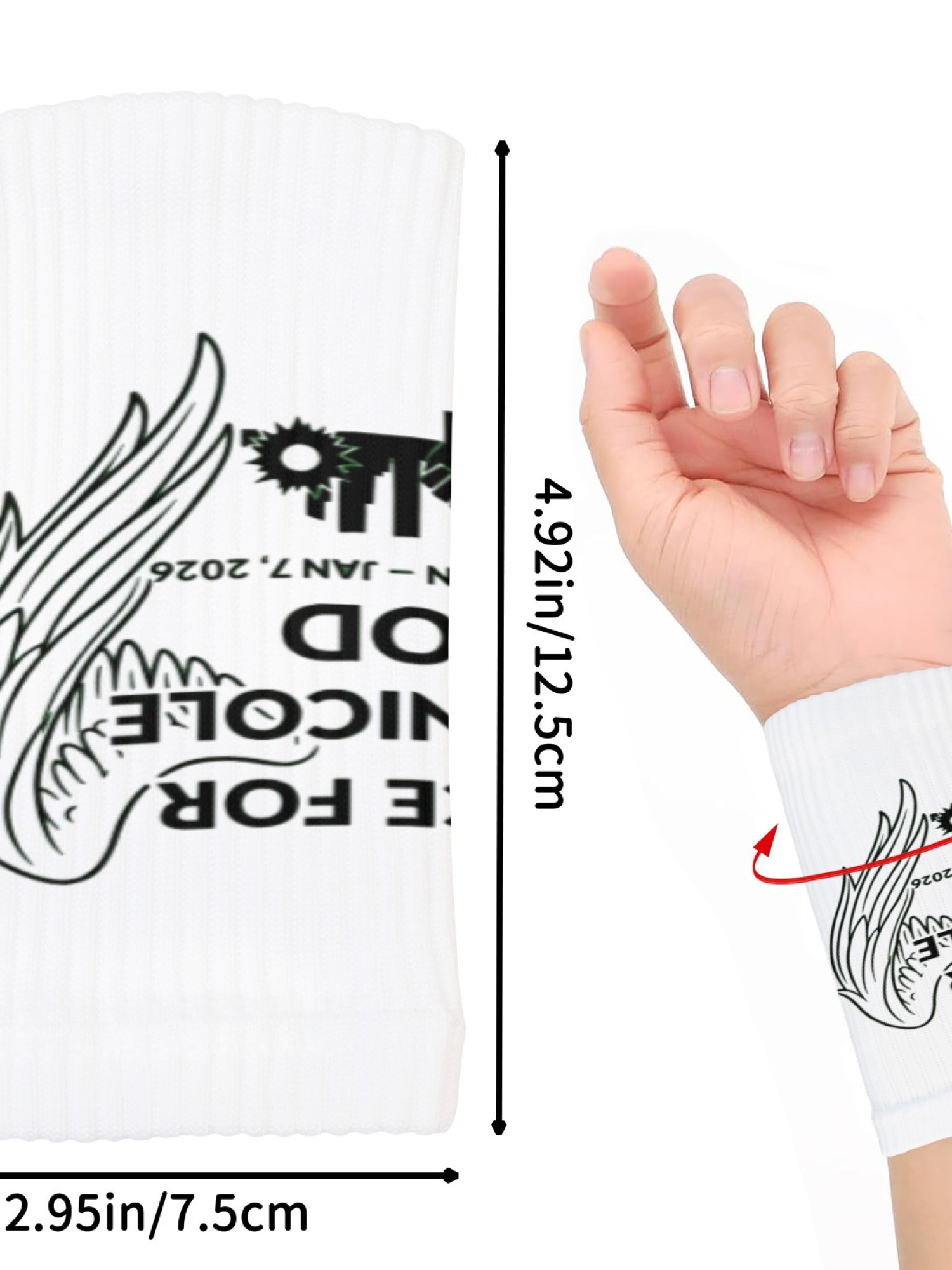 "Justice For Renee Nicole Good" Memorial Wristbands | Minneapolis Angel Wings Sweatbands (Pair)