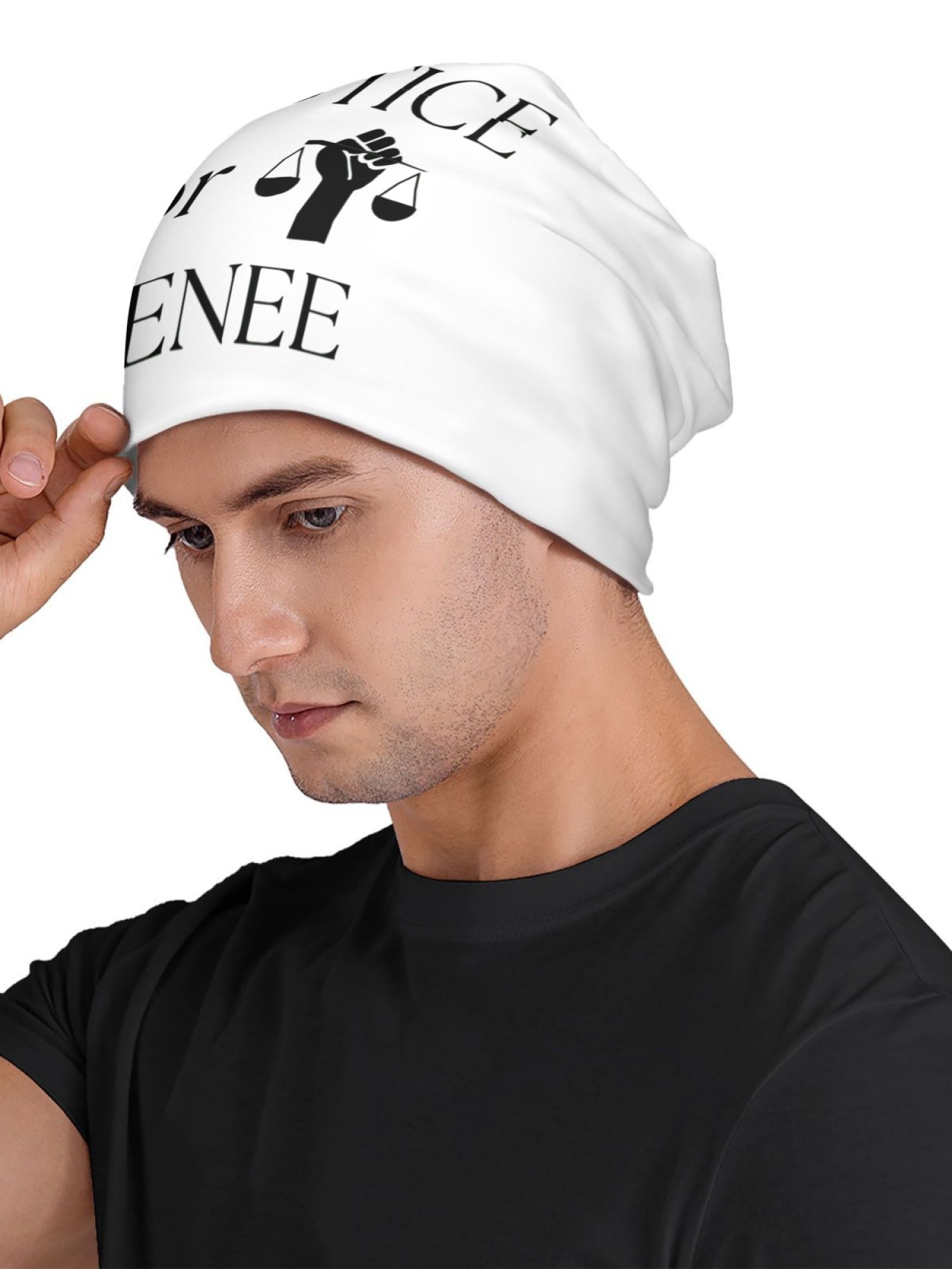 "Justice For Renee" Statement Beanie | Unisex Slouchy Knit Hat for Awareness & Support