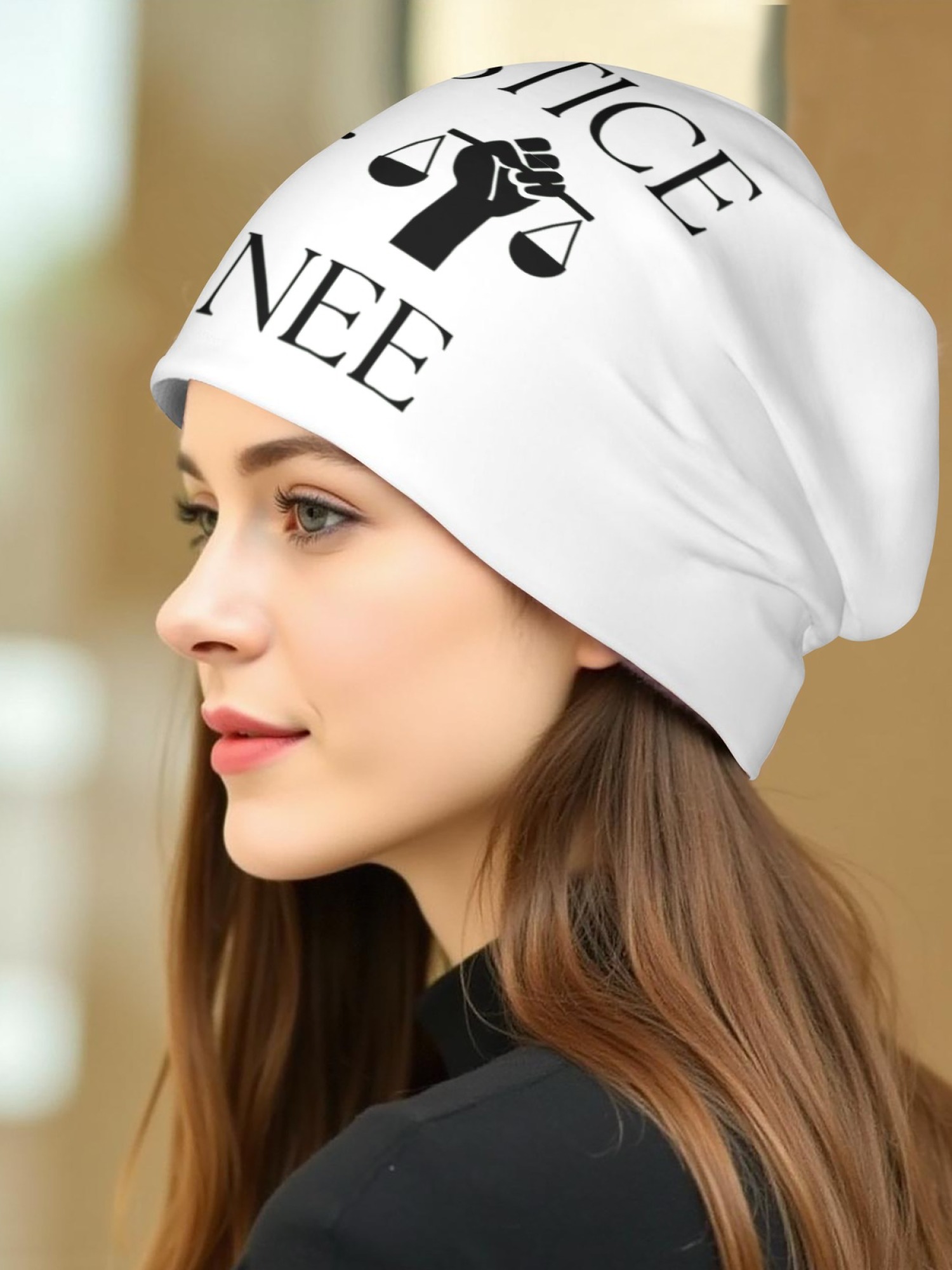 "Justice For Renee" Statement Beanie | Unisex Slouchy Knit Hat for Awareness & Support