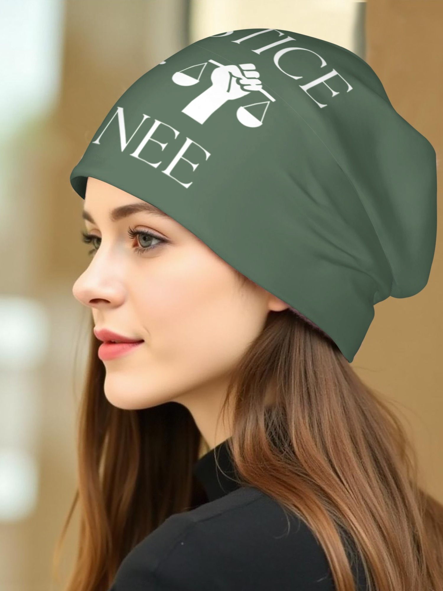 "Justice For Renee" Statement Beanie | Unisex Slouchy Knit Hat for Awareness & Support