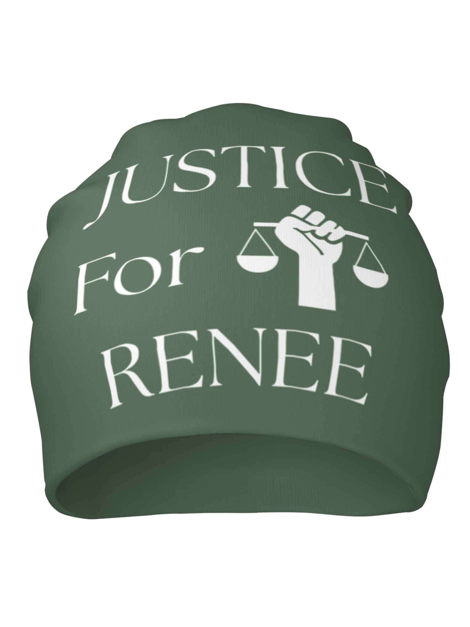"Justice For Renee" Statement Beanie | Unisex Slouchy Knit Hat for Awareness & Support
