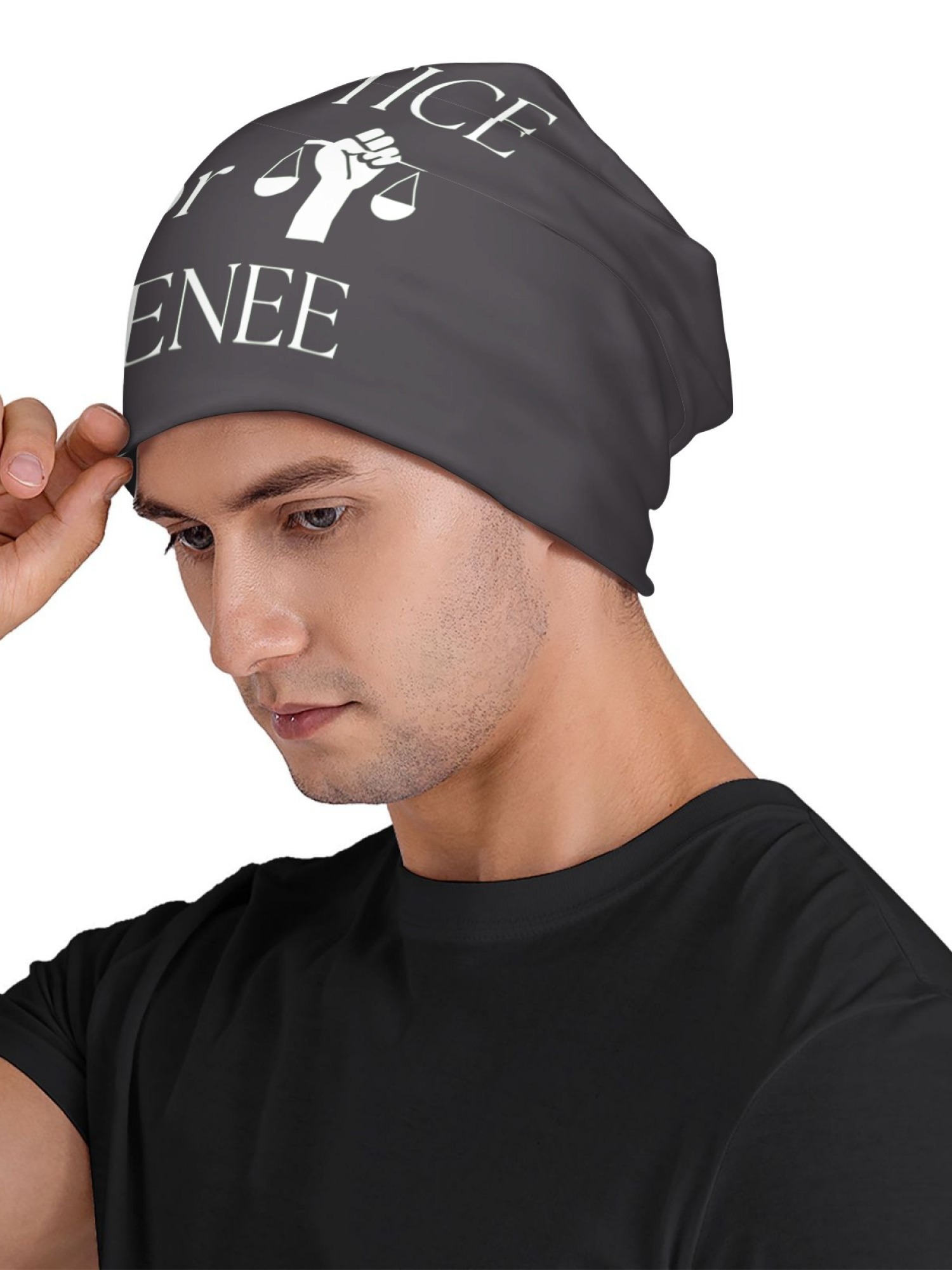 "Justice For Renee" Statement Beanie | Unisex Slouchy Knit Hat for Awareness & Support