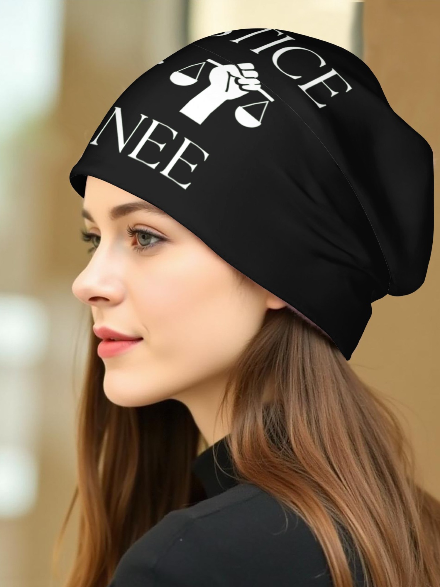 "Justice For Renee" Statement Beanie | Unisex Slouchy Knit Hat for Awareness & Support
