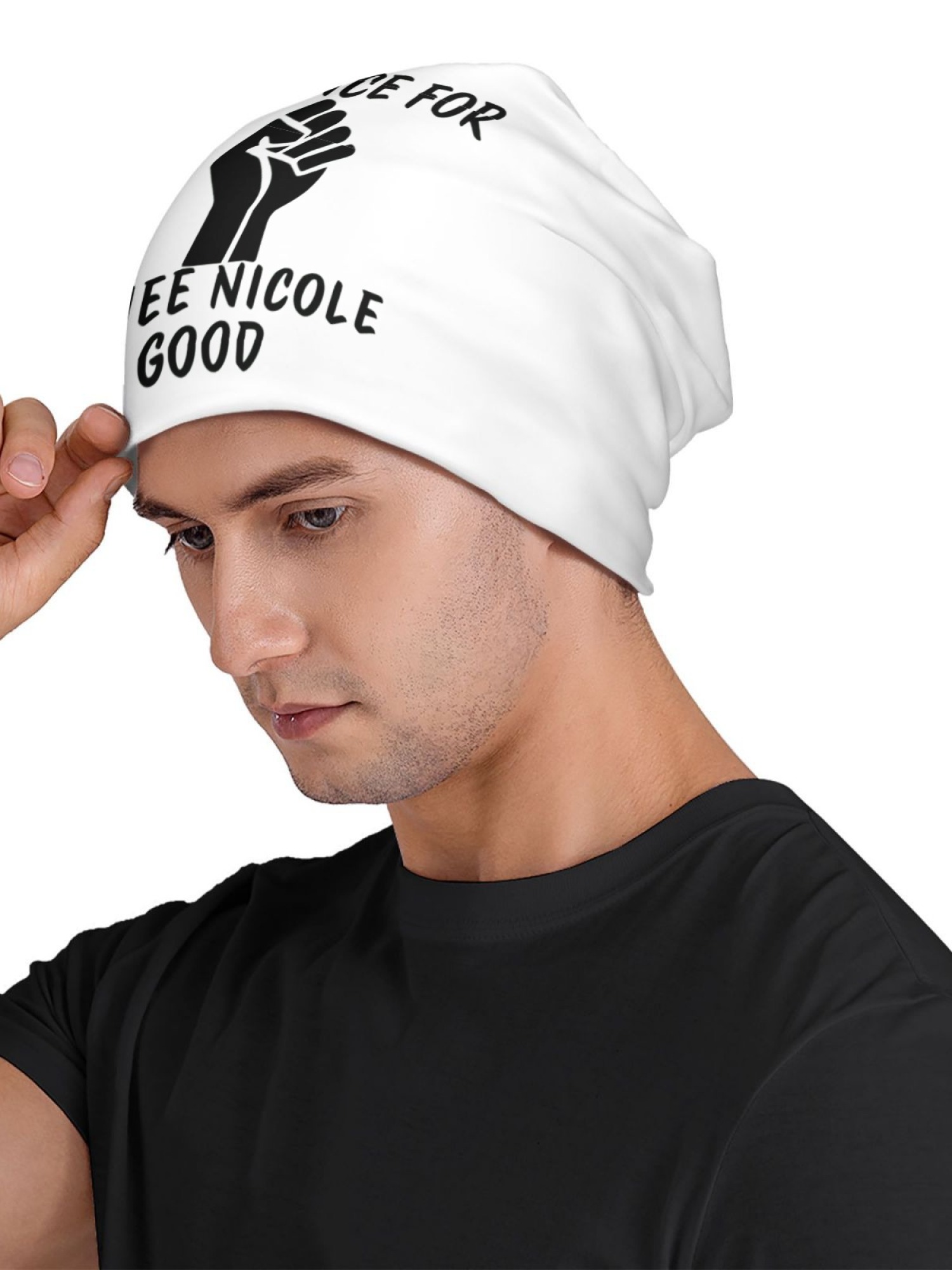 "Justice For Renee Nicole Good" Awareness Beanie | Unisex Slouchy Knit Hat